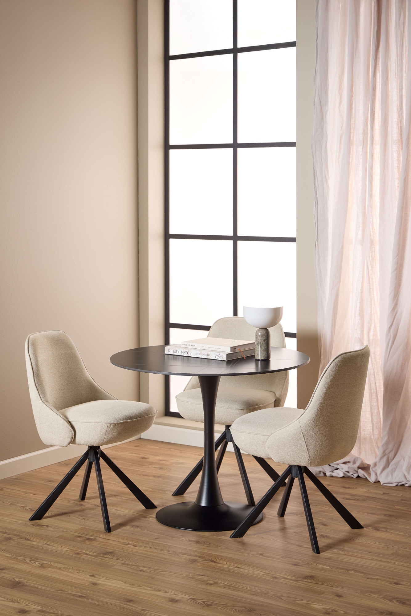 ACTONA GROUP Esszimmerstuhl »Carlton, Polsterstuhl, Esszimmerstuhl mit Polsterung« (Set) 2 Stk.Stuhl, Chenillebezug, Armlehnen, Drehfunktion, Sitzhöhe 52,5 cm