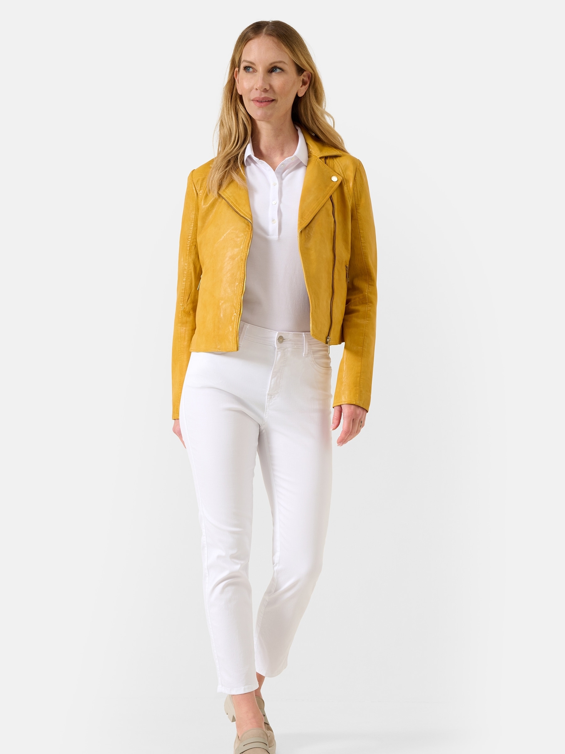 RICANO Bikerjacke »Lederjacke Antonia« ohne Kapuze Handgefertigt aus echtem Leder