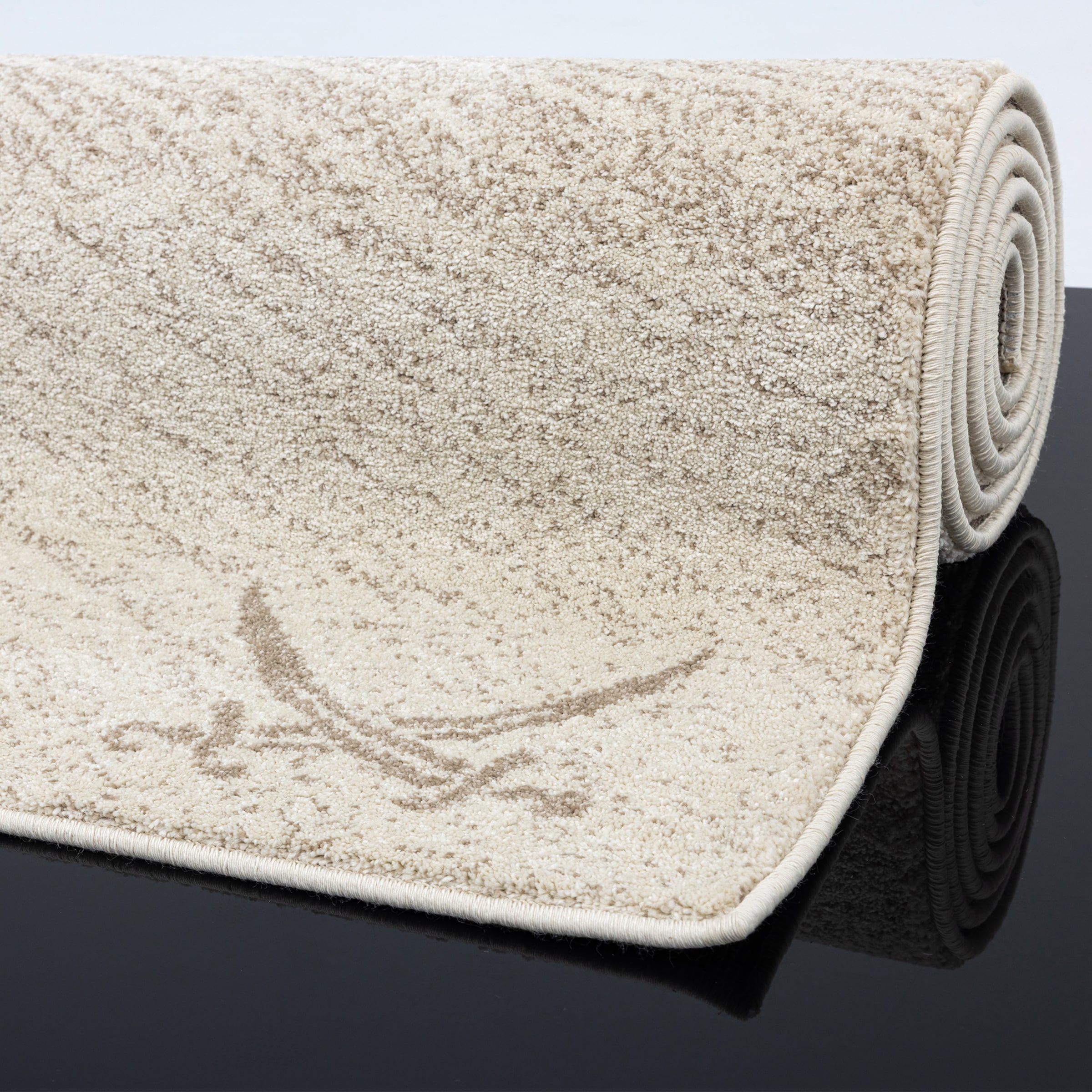 Sansibar Teppich »Heide SA-038« rechteckig 10 mm Höhe modernes Design, Motiv: gekreuzte Säbel, Wohnzimmer