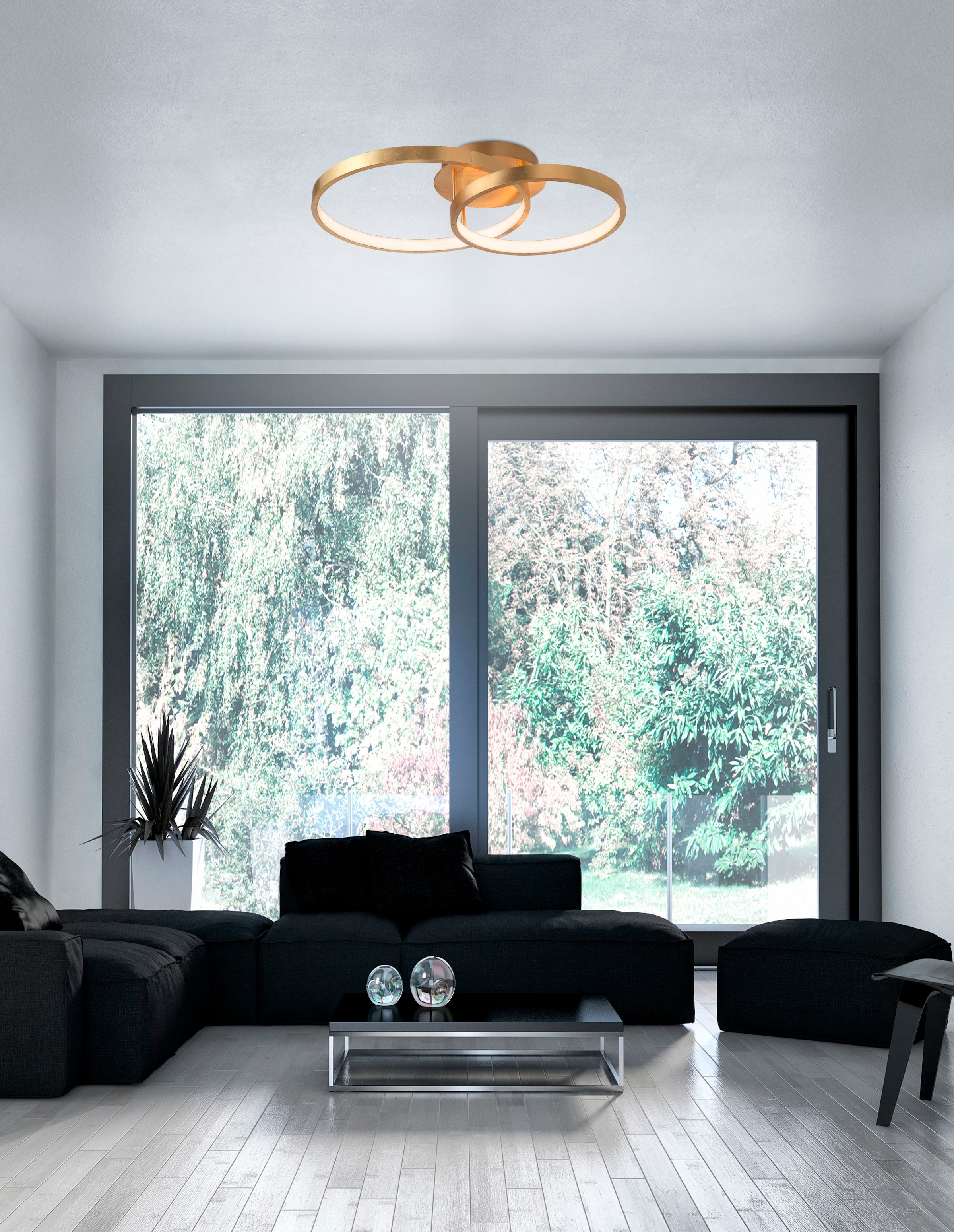 Nova Luce LED Deckenleuchte »LEON«, 2 flammig, Leuchtmittel LED-Modul | LED fest integriert