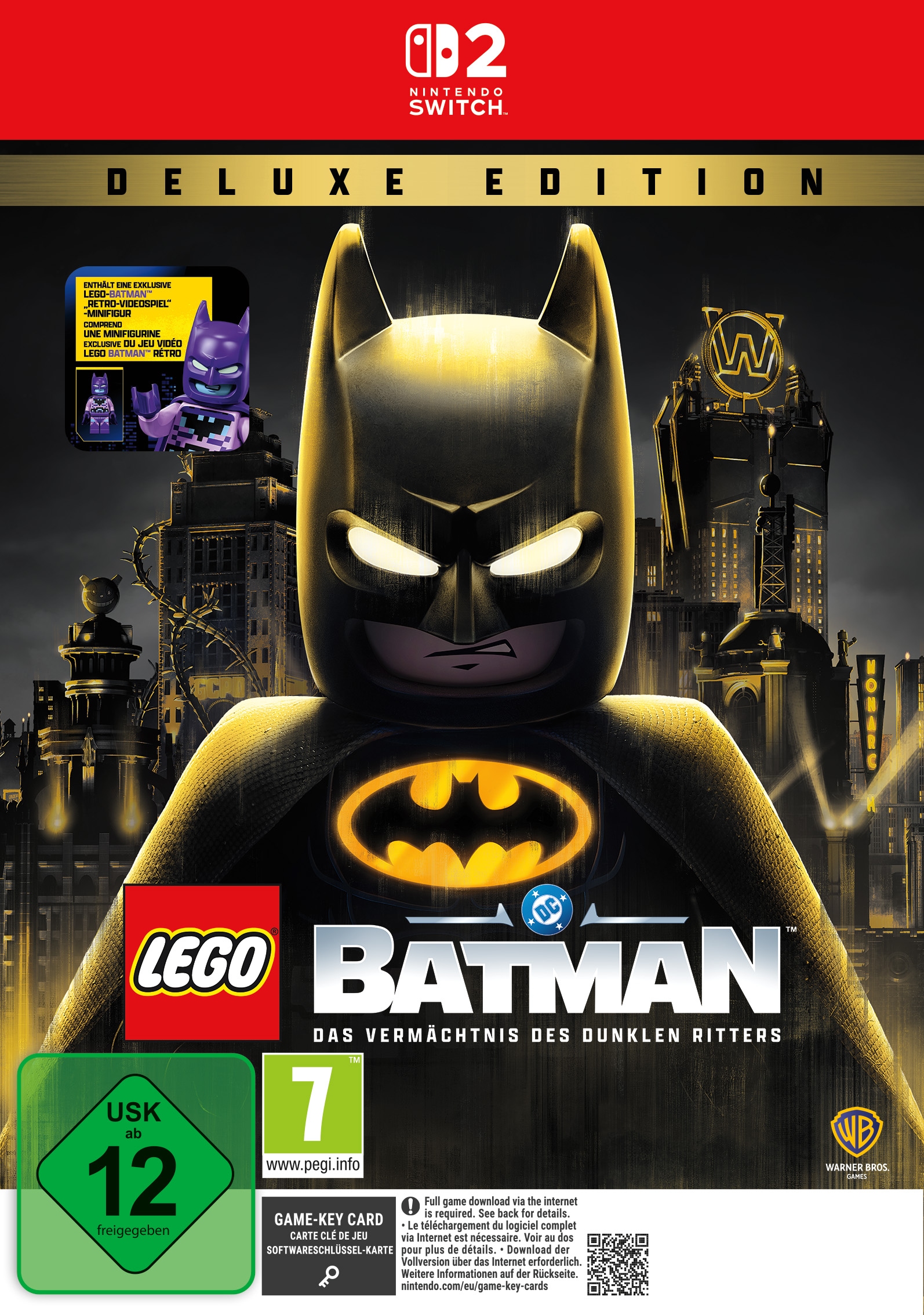 "WARNER GAMES Spielesoftware ""LEGO Batman: Das Vermächtnis des dunklen Ritters Deluxe Edition"", schwarz (ohne farbbezeichnung), Nintendo Switch 2