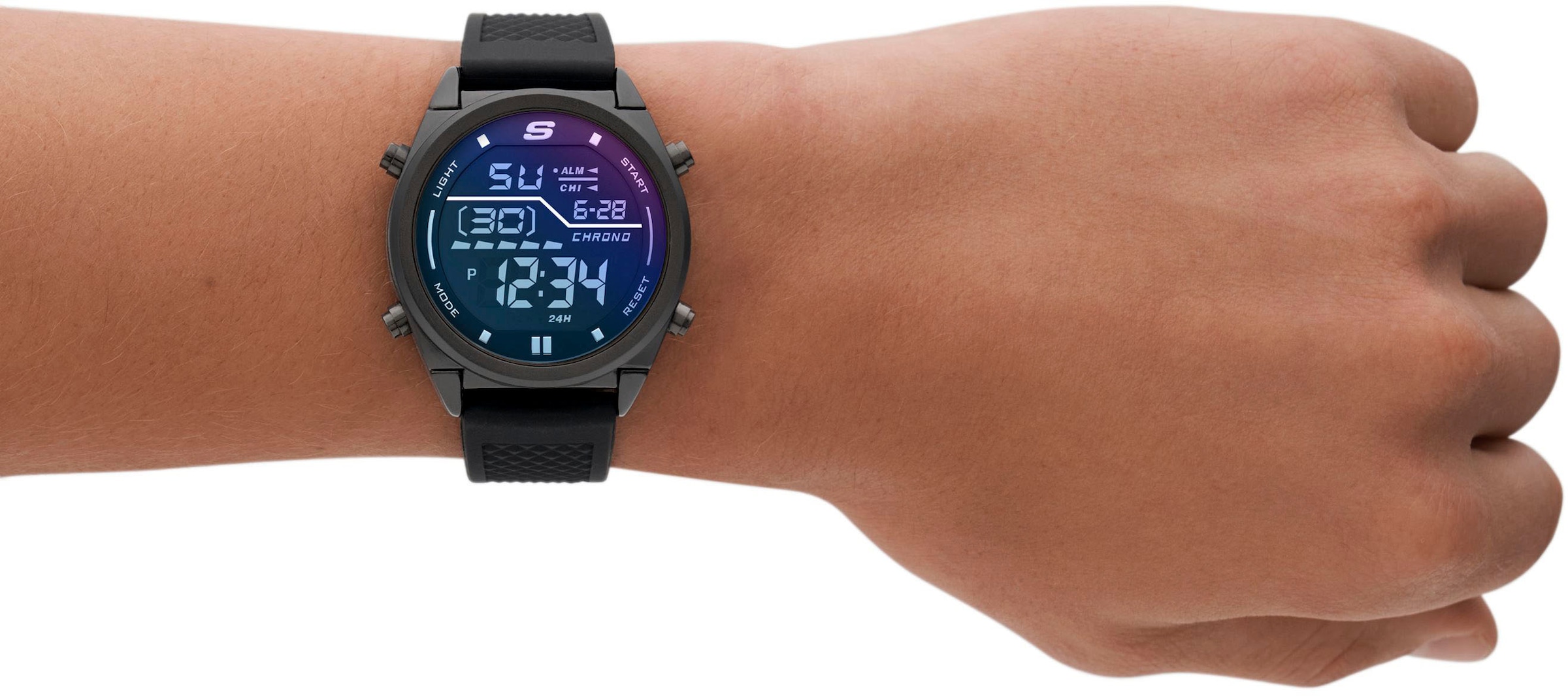 Skechers Chronograph »KENTWOOD«, Quarzuhr, Armbanduhr, Herrenuhr, Silikonarmband, digital, Wochentag