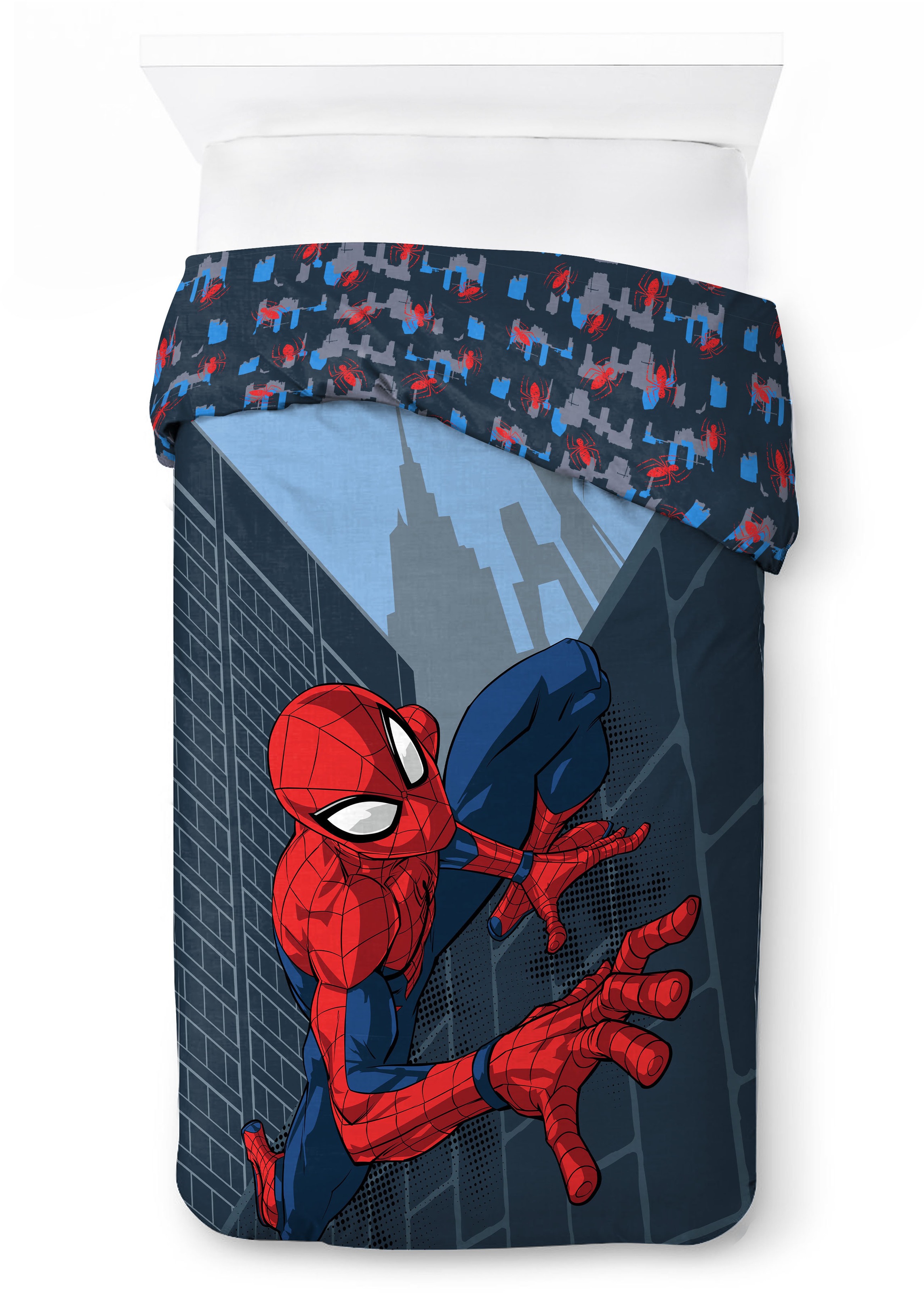 MARVEL Kinderbettwäsche »Marvel Spiderman Bettbezug-Set 135x200 cm + Kissenbezug 80x80 cm« 2 tlg. tlg. 100 % Baumwolle, maschinenwaschbar, wendbar