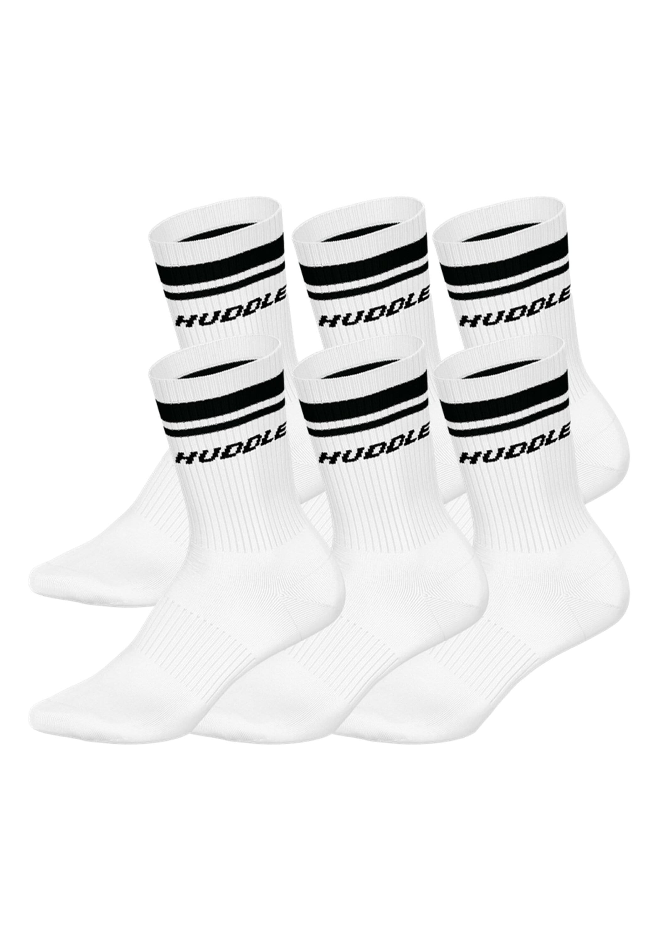 HUDDLE Kurzsocken "Socken HUDDLE 6pk Crew Socks Double Stripe 6er Pack" 6 P günstig online kaufen