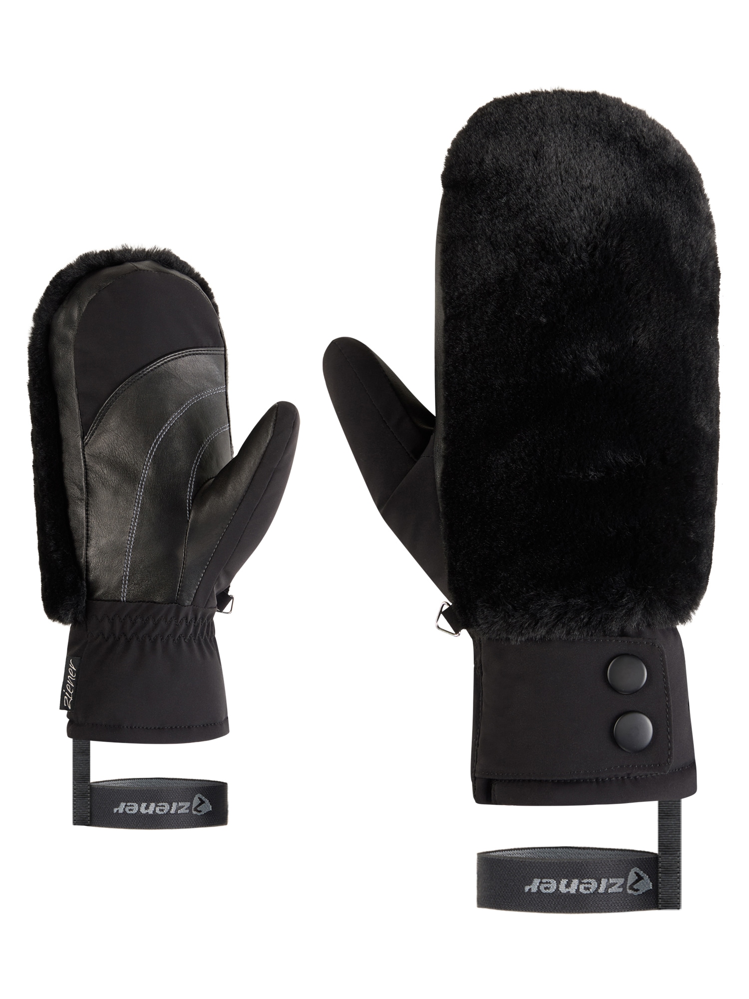 Ziener Fäustlinge "KATNISS-Z DAMEN" wasserabweisend, extra warm, Kunstfell, Lederinnenhand