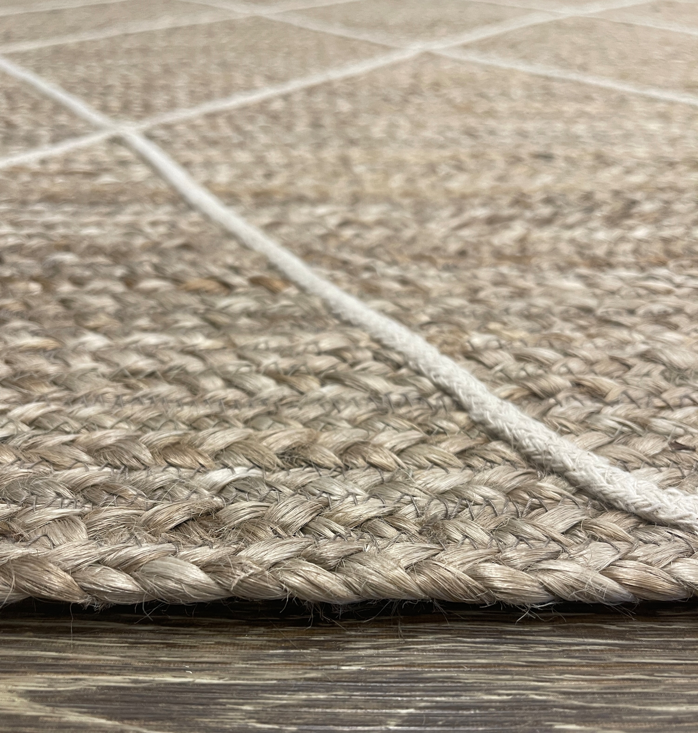 Myflair Möbel & Accessoires Teppich »Juna Essence«, rechteckig, 10 mm Höhe, Juteteppich, handgeflochten, meliert, Rauten Muster, auch als Läufer