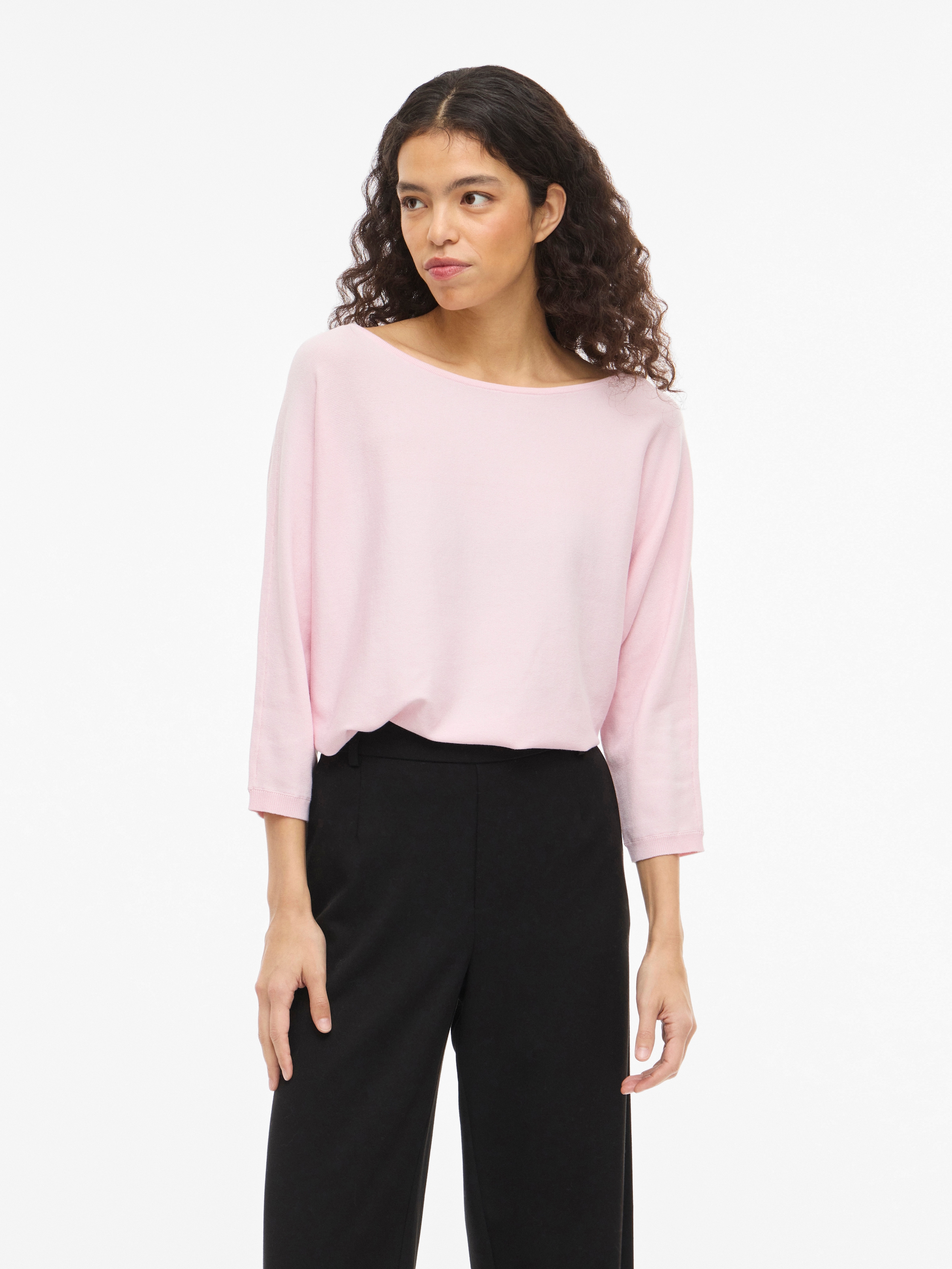Vila 3/4 Arm-Pullover "VIMALU BOATNECK 3/4 SLEEVE KNIT TOP-NOOS" günstig online kaufen