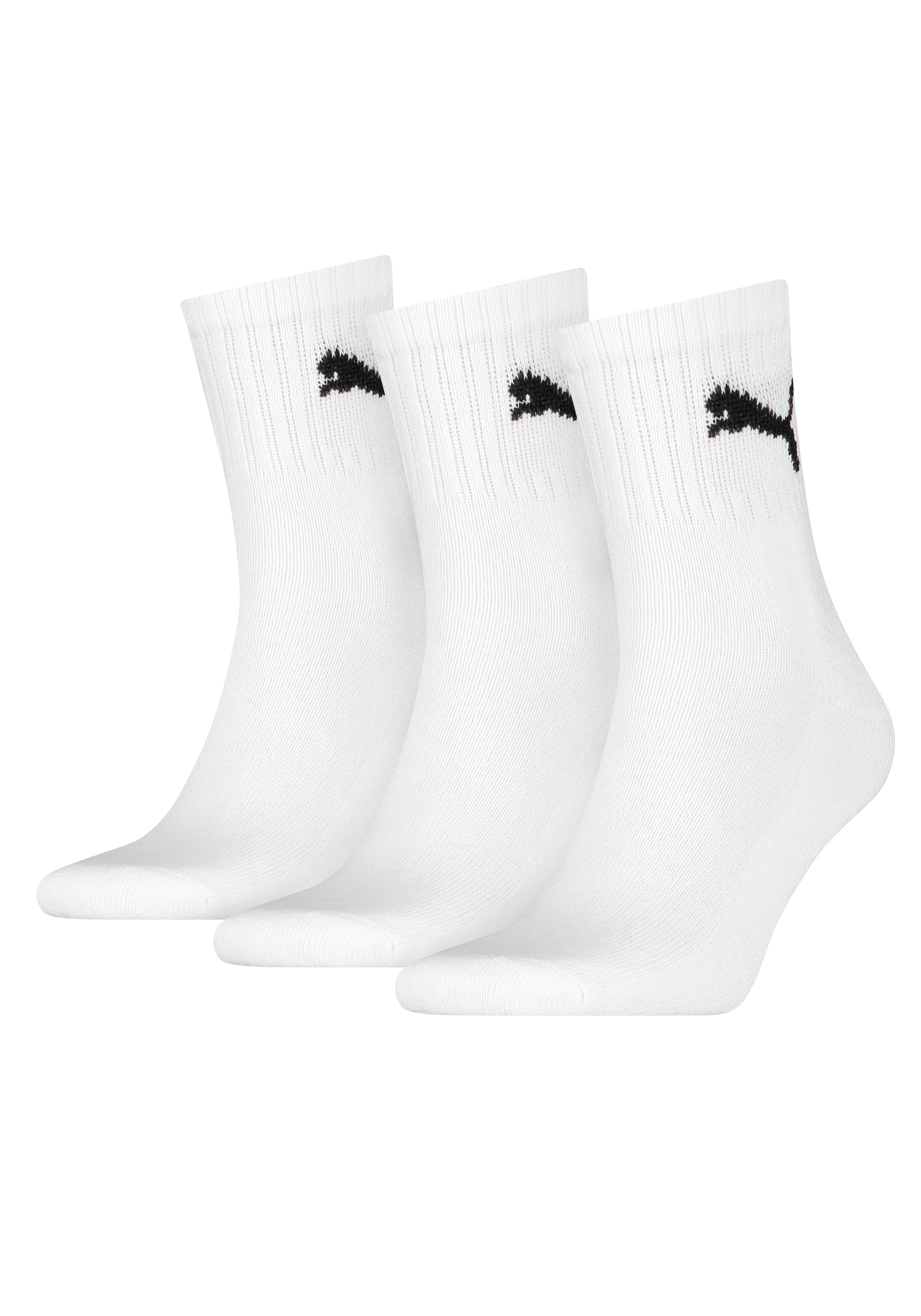 PUMA Sportsocken "short crew", (3 Paar), mit klassischer Rippe