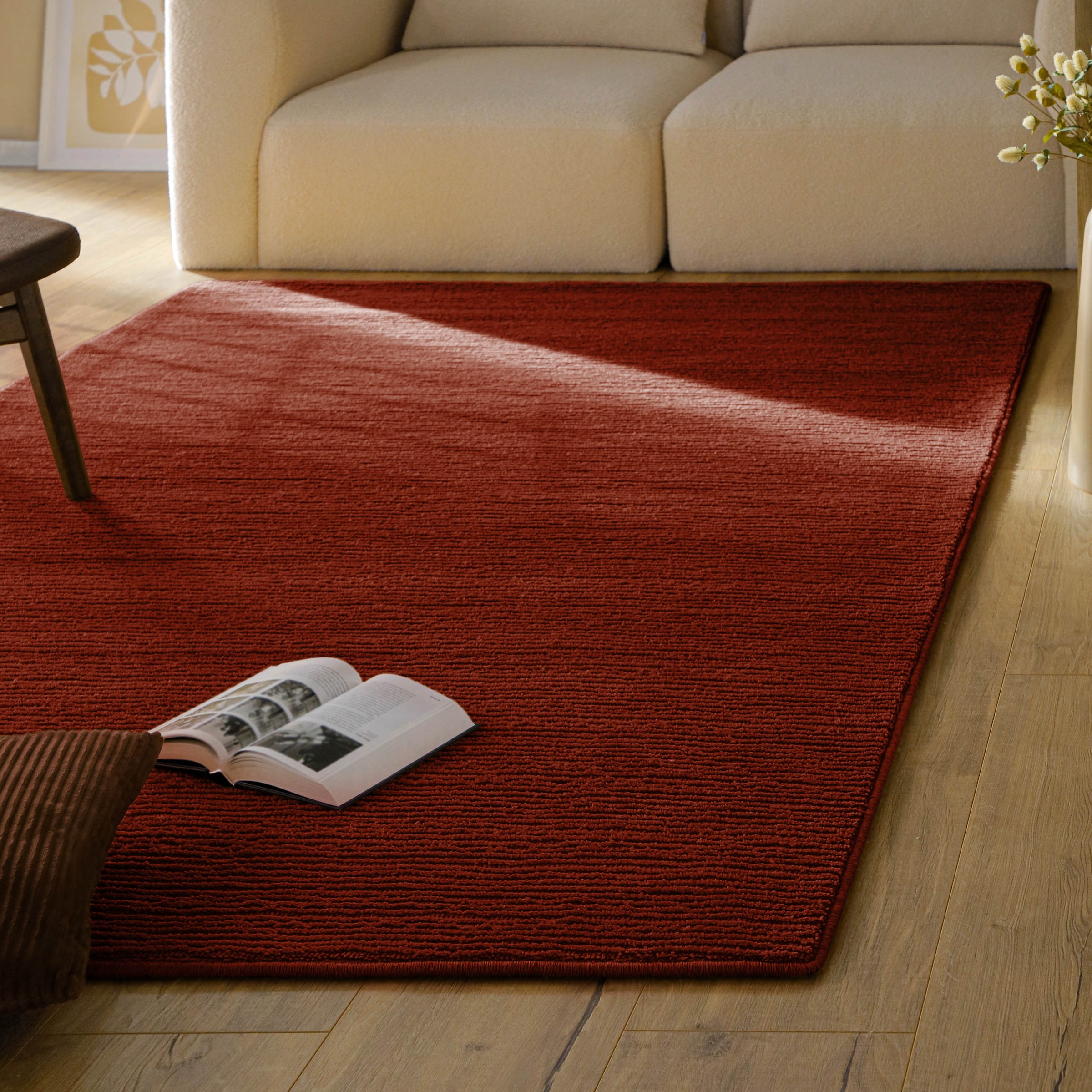 Wecon home Teppich »Castello ONE« rechteckig 7 mm Höhe Schurwolle, Kurzflor mit Hoch-Tief-Effekt, Wohnzimmer, Rautenmuster