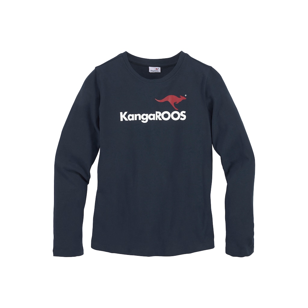 KangaROOS Langarmshirt »Basic Logo«