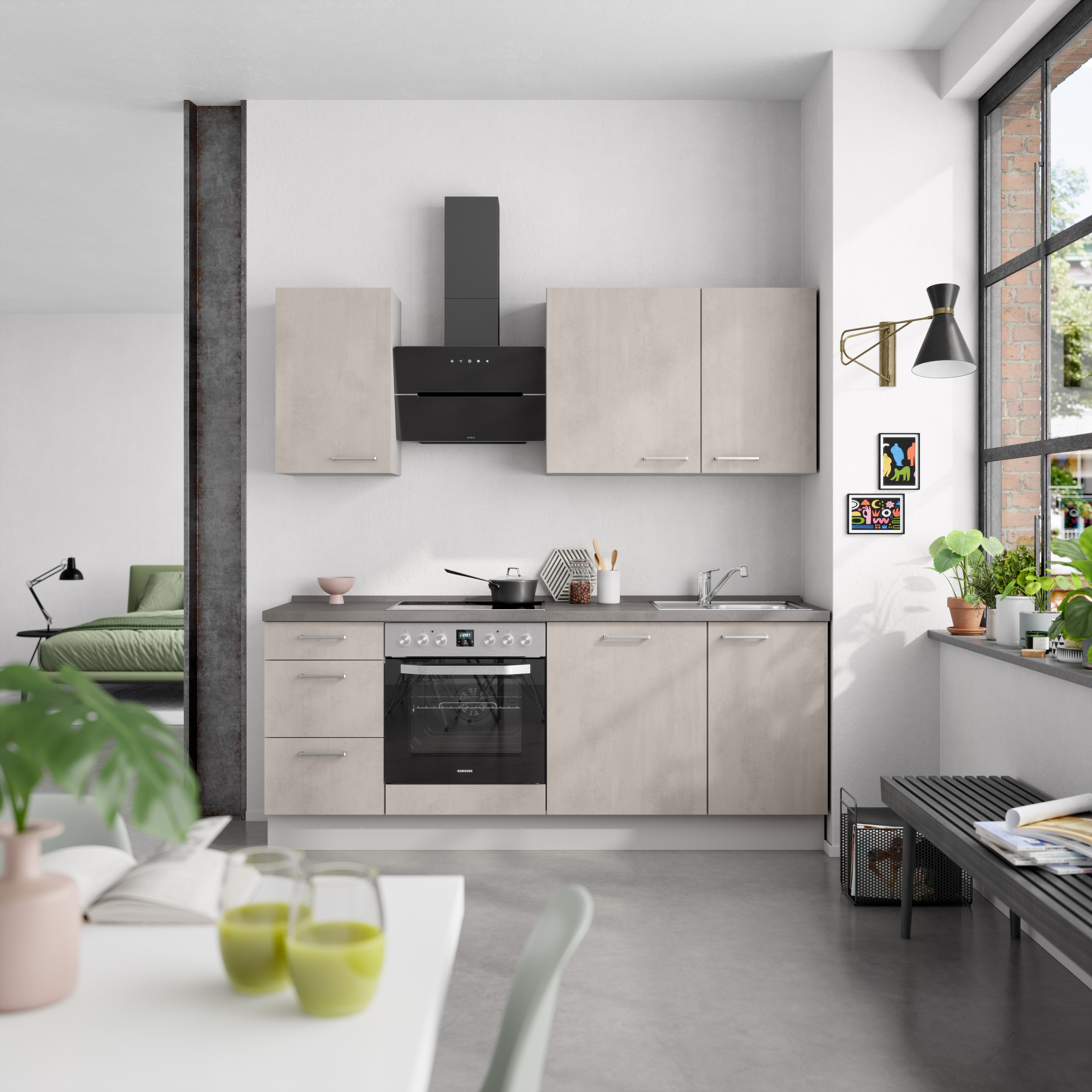 nobilia Küchenzeile ""Riva II"" vormontiert, Ausrichtung wählbar, Breite 21 günstig online kaufen