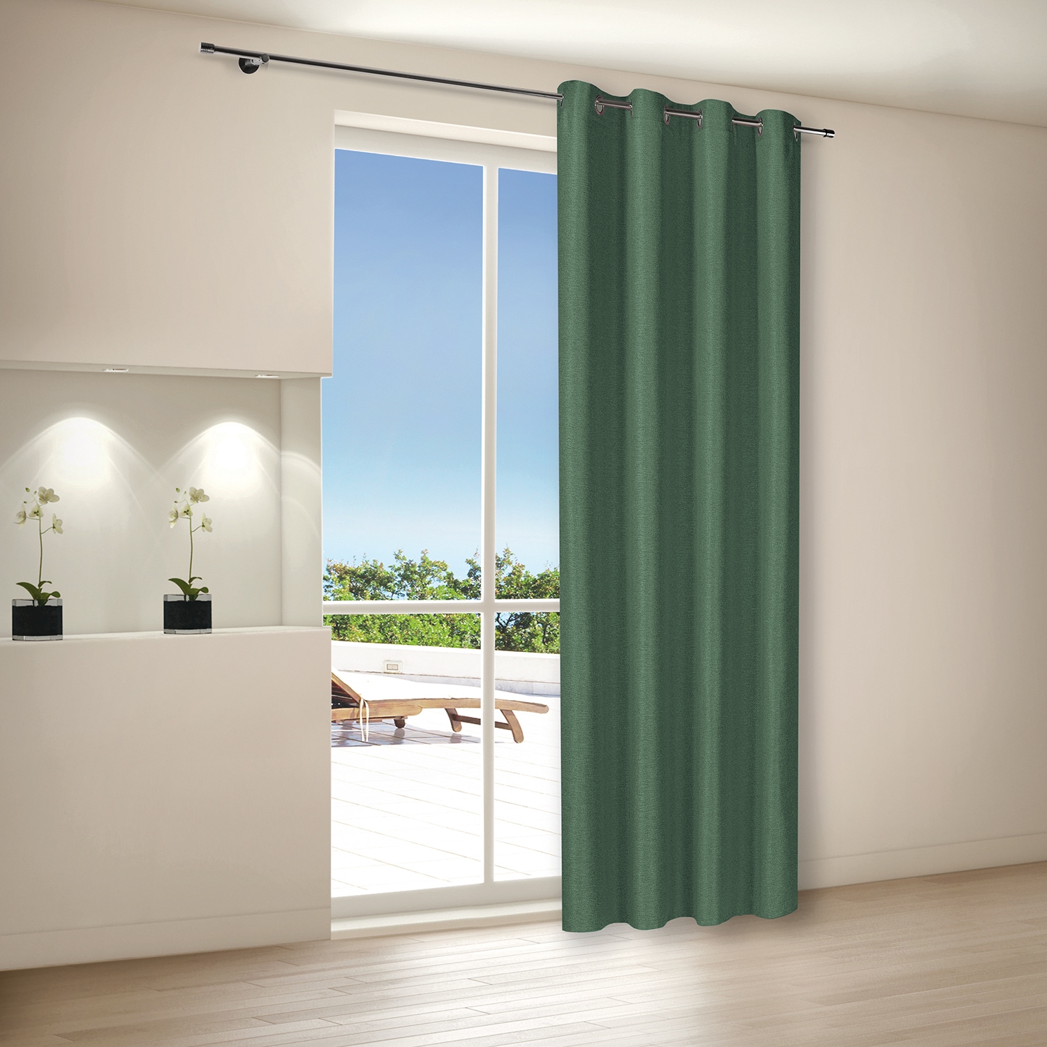 Home Living by Gerster Gardine "Aurora" Ösen 1 Stk. tlg. SB-Ösenschal "Aurora" aus Dekostoff