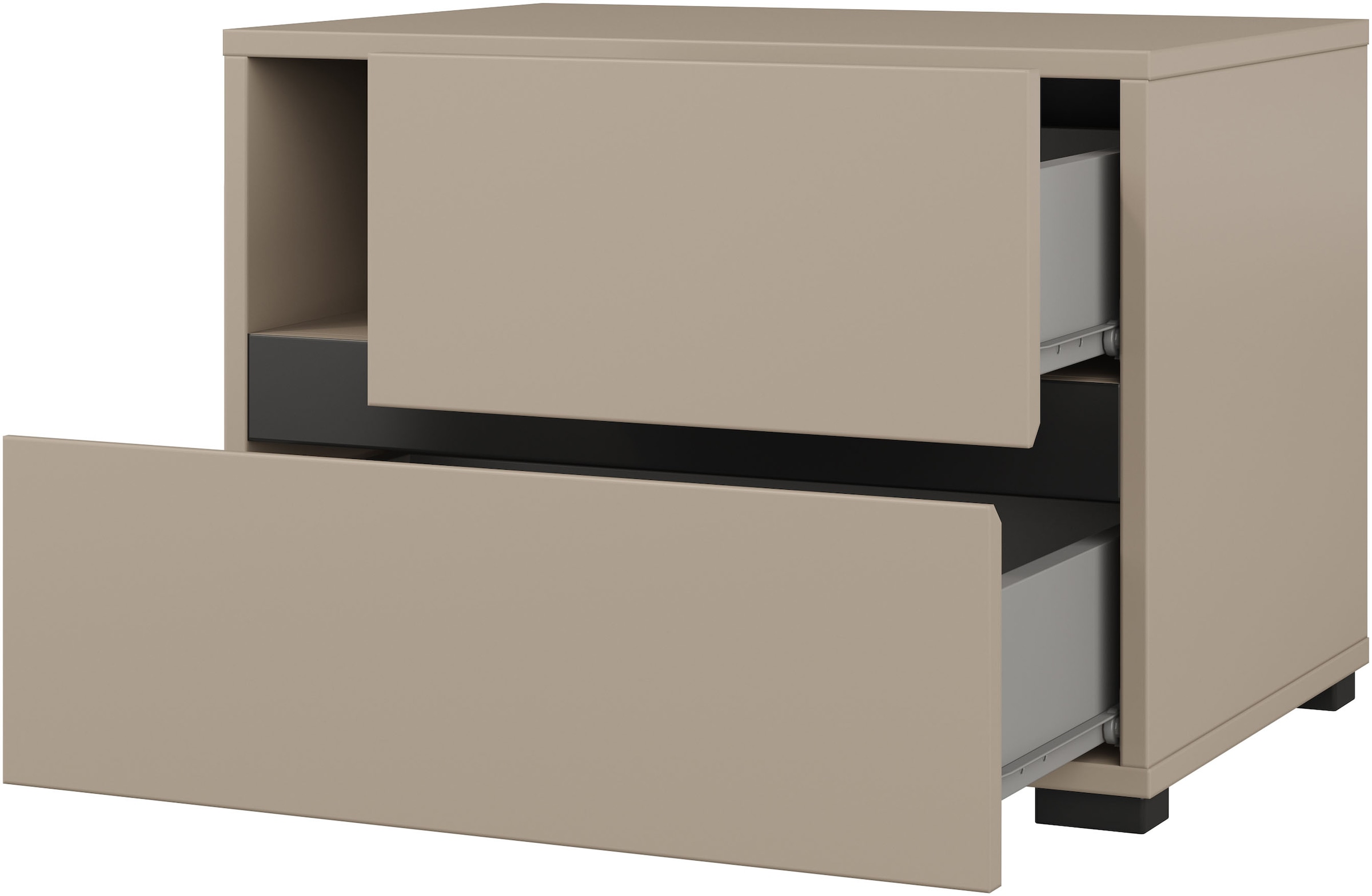 INOSIGN Schlafzimmer-Set »Cross, moderne, grifflose Optik, FSC-zertifiziert«, (4 tlg., Bett 180x200cm, 2 Nachtkommoden, Schrank 2-oder 4-türig), Komplettschlafzimmer-Set