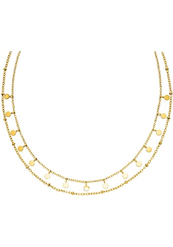 Collier »Schmuck Geschenk Plain doppelte Kette, 22461«