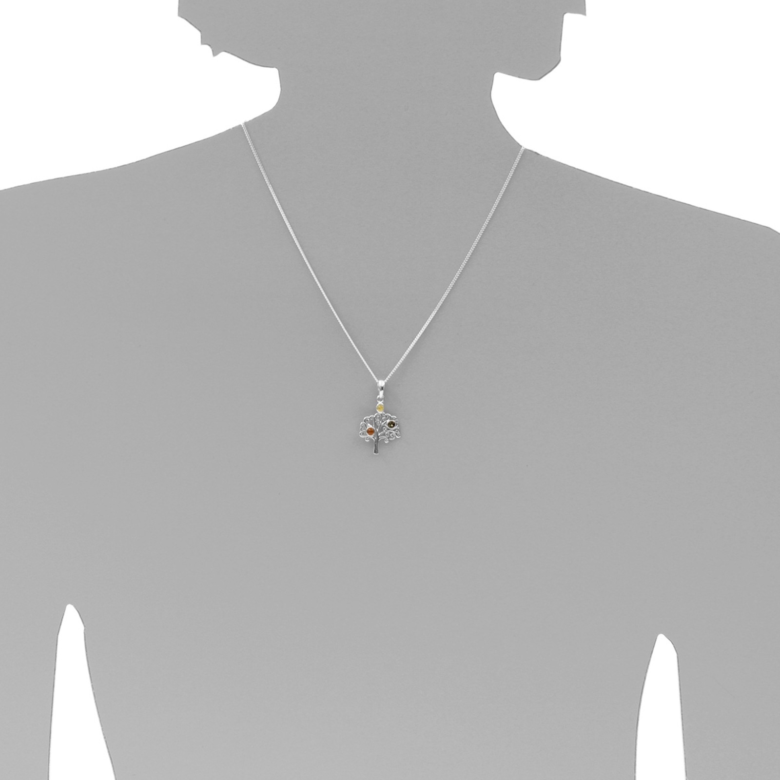 Ostsee-Schmuck Lebensbaum Necklace Silver 42cm 2