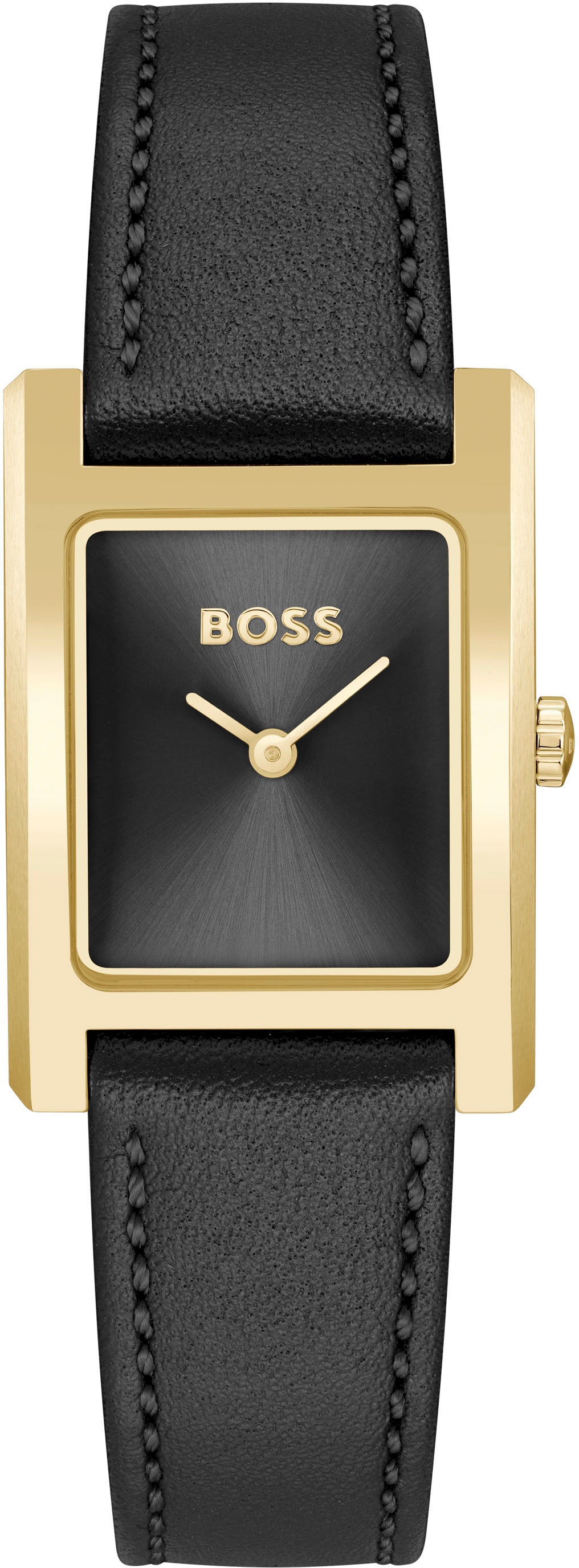 Quarzuhr BOSS "LUCY", schwarz, Armbanduhren, Damen, Quarzuhr, Damenuhr, Armbanduhr, analog, Lederarmband 2