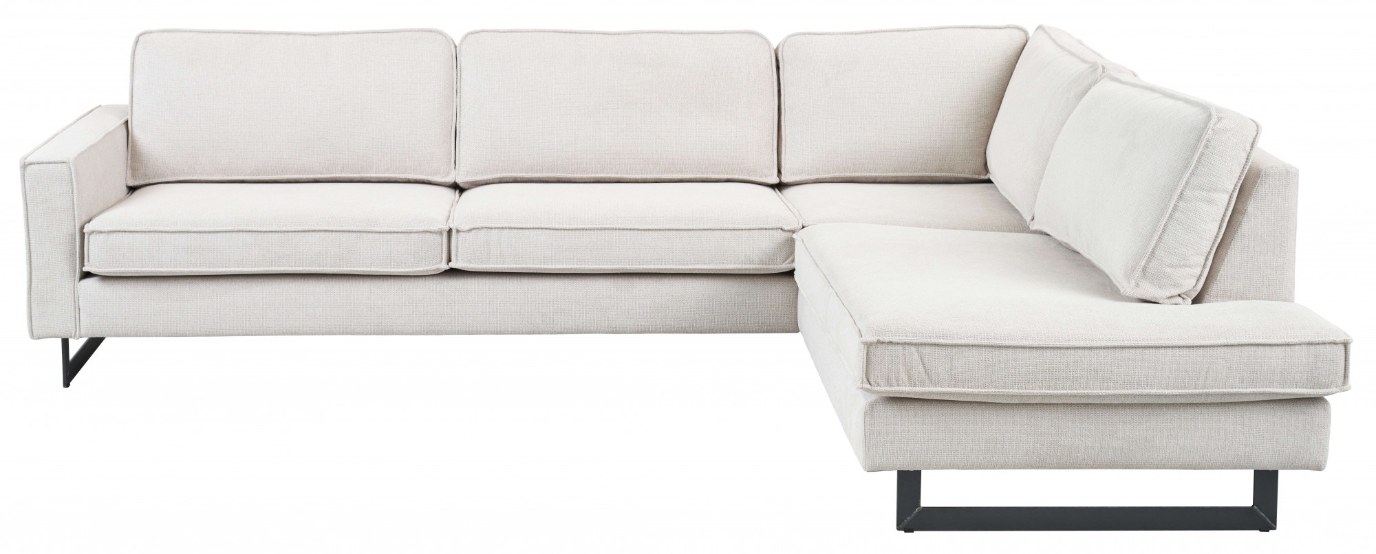Places of Style Ecksofa "Pinto, 290 cm, Cord, Chenille, Lederoptik, Ottoman günstig online kaufen