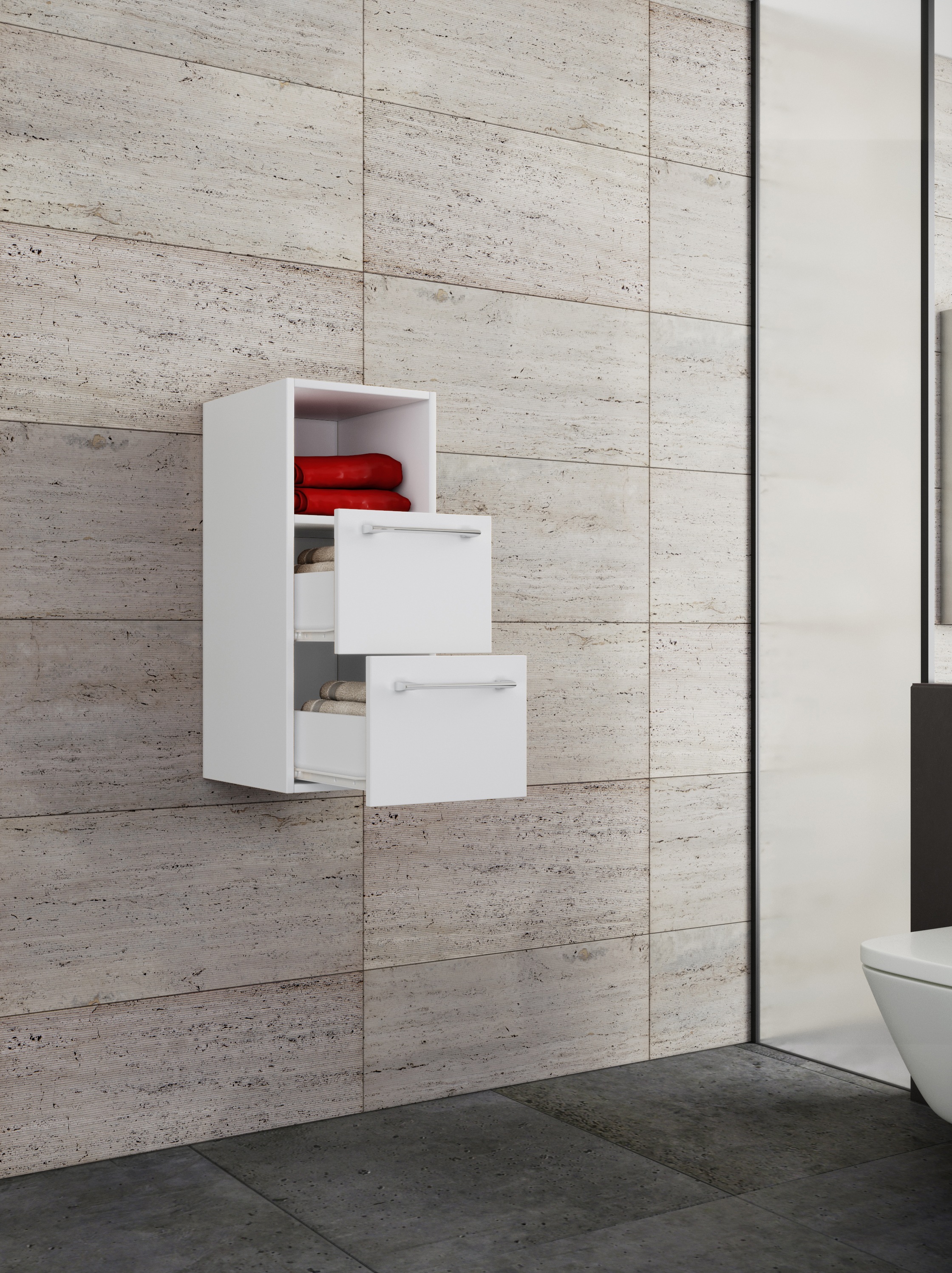 VCM Midischrank »Holz Badmöbel Midischrank Badschrank Bad Badinos S«