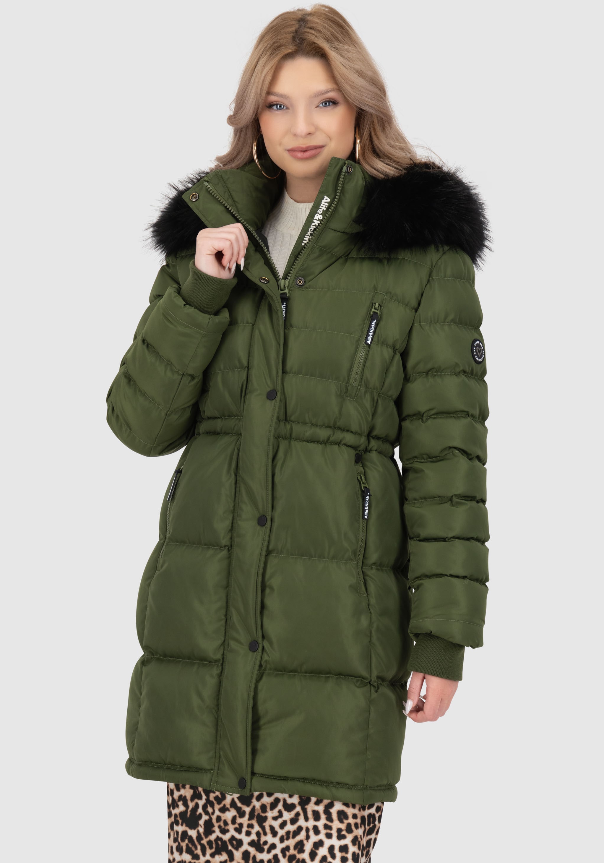 Alife & Kickin Steppmantel »MoonwalcAK A«, winterlicher Kurzmantel mit abnehmbarem Fellimitat