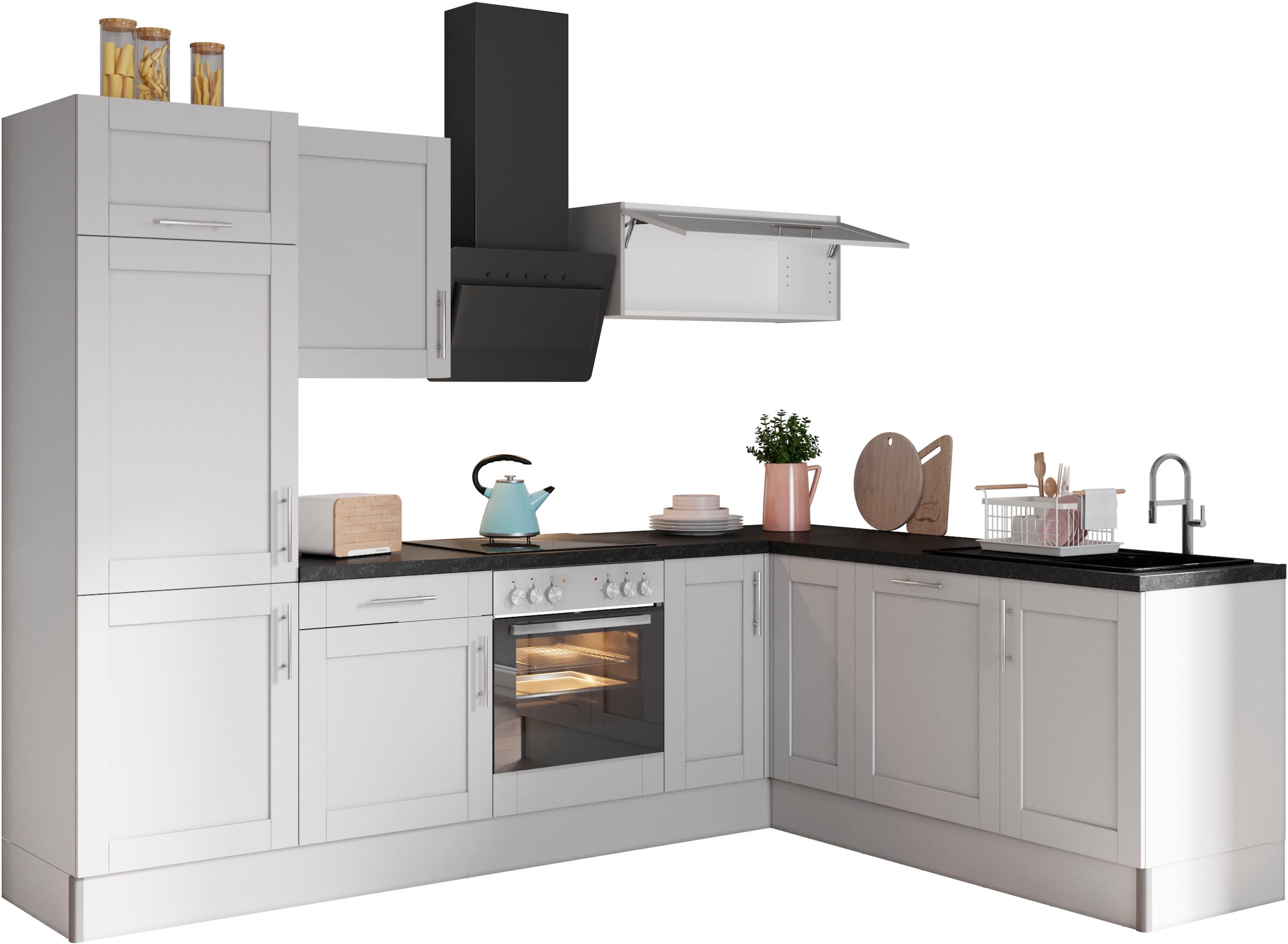 OPTIFIT Küche »Ahus«, 200 x BAUR | bestellen ohne Soft 270 Fronten breit, E-Geräte, Close MDF cm Funktion