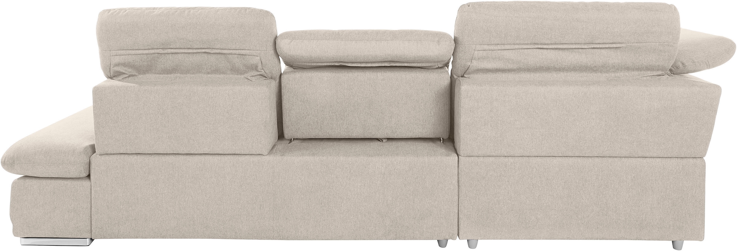 COTTA Ecksofa »Holiday L-Form mit Sitztiefen-, Armteil- und Kopfteilverstellung«, wahlweise mit Bettfunktion & Bettkasten