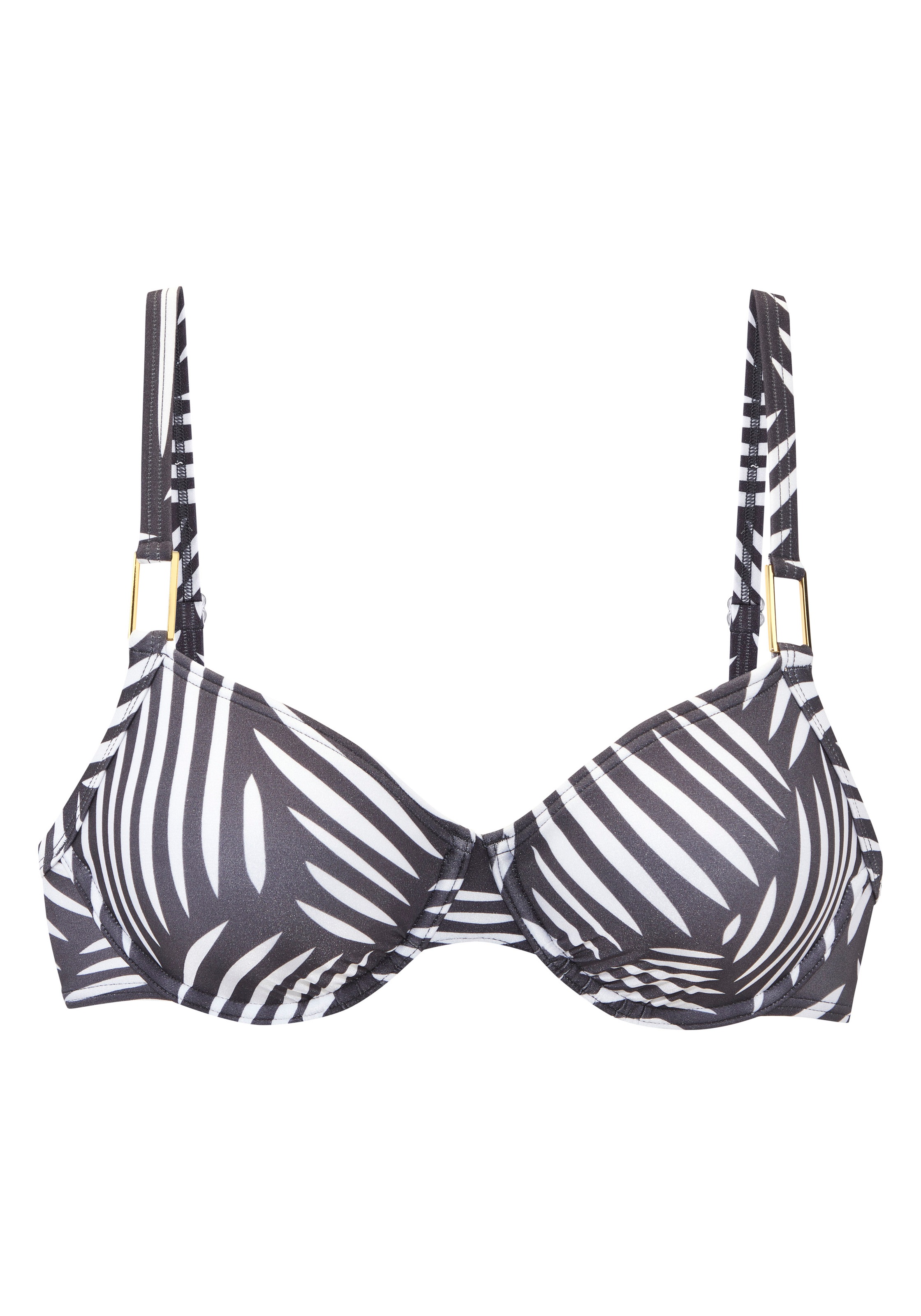 LASCANA Bügel-Bikini-Top "Liv" Mit goldfarbenen Schnallen günstig online kaufen