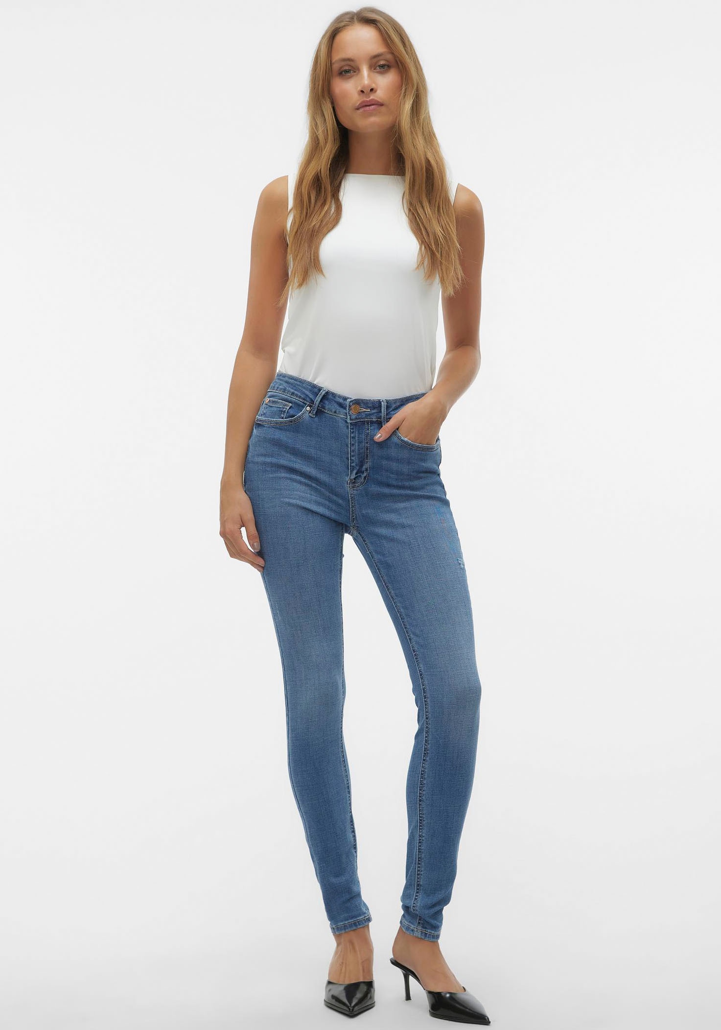 Vero Moda Skinny-fit-Jeans »VMFLASH MR SKINNY JEANS LI347 NOOS«