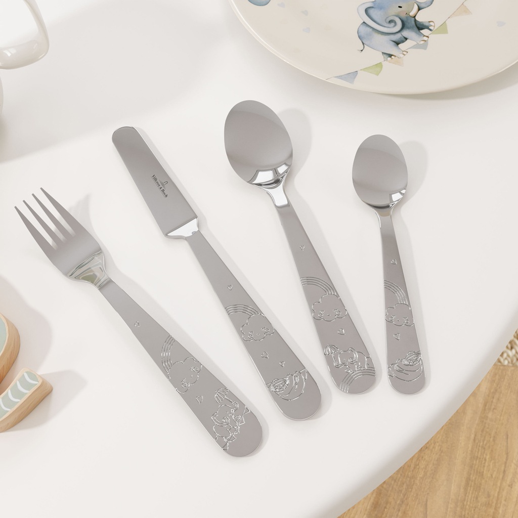 Villeroy & Boch Kinderbesteck »Kinderbesteck Walk like an Elephant 4er Set silber«
