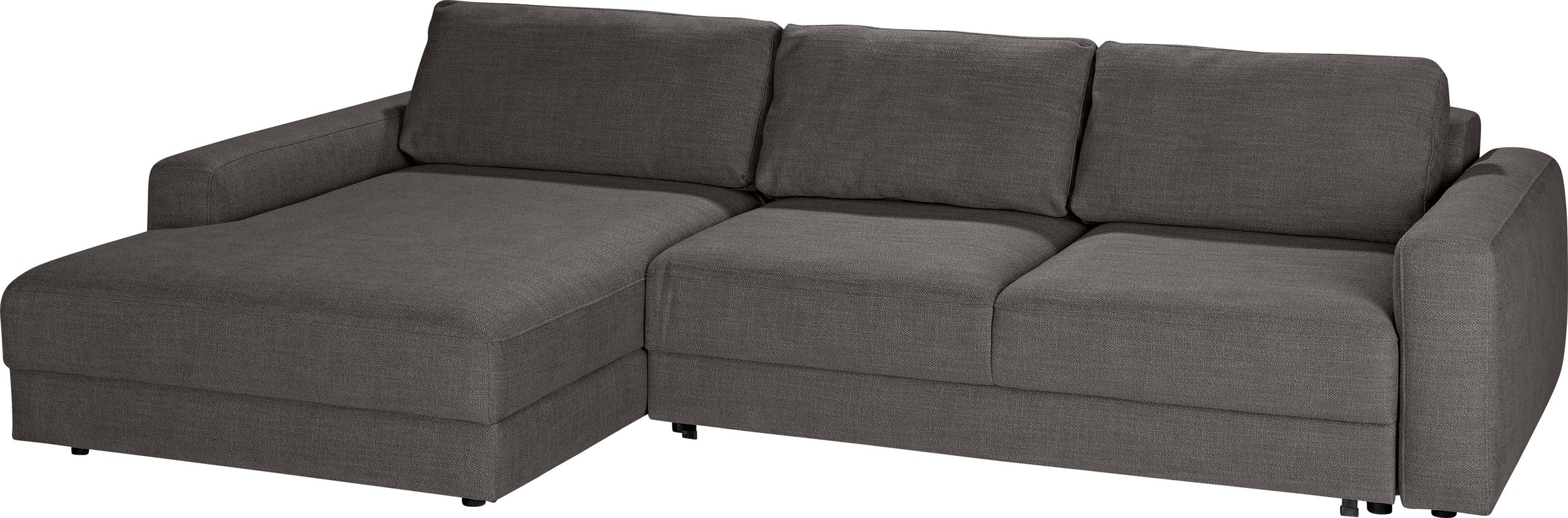TRENDMANUFAKTUR Ecksofa »Bourbon II, hoher Sitzkomfort, extrabreite Recamiere für Relaxkomfort«, wahlweise mit Bettfunktion und Bettkasten, zeitlos und elegant, L-Form
