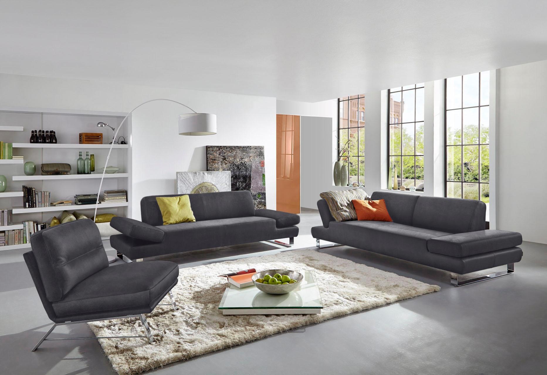 W.SCHILLIG 3-Sitzer »taboo Designsofa mit hohem Sitzkomfort«, mit Übertiefe, inklusive Armlehnenverstellung