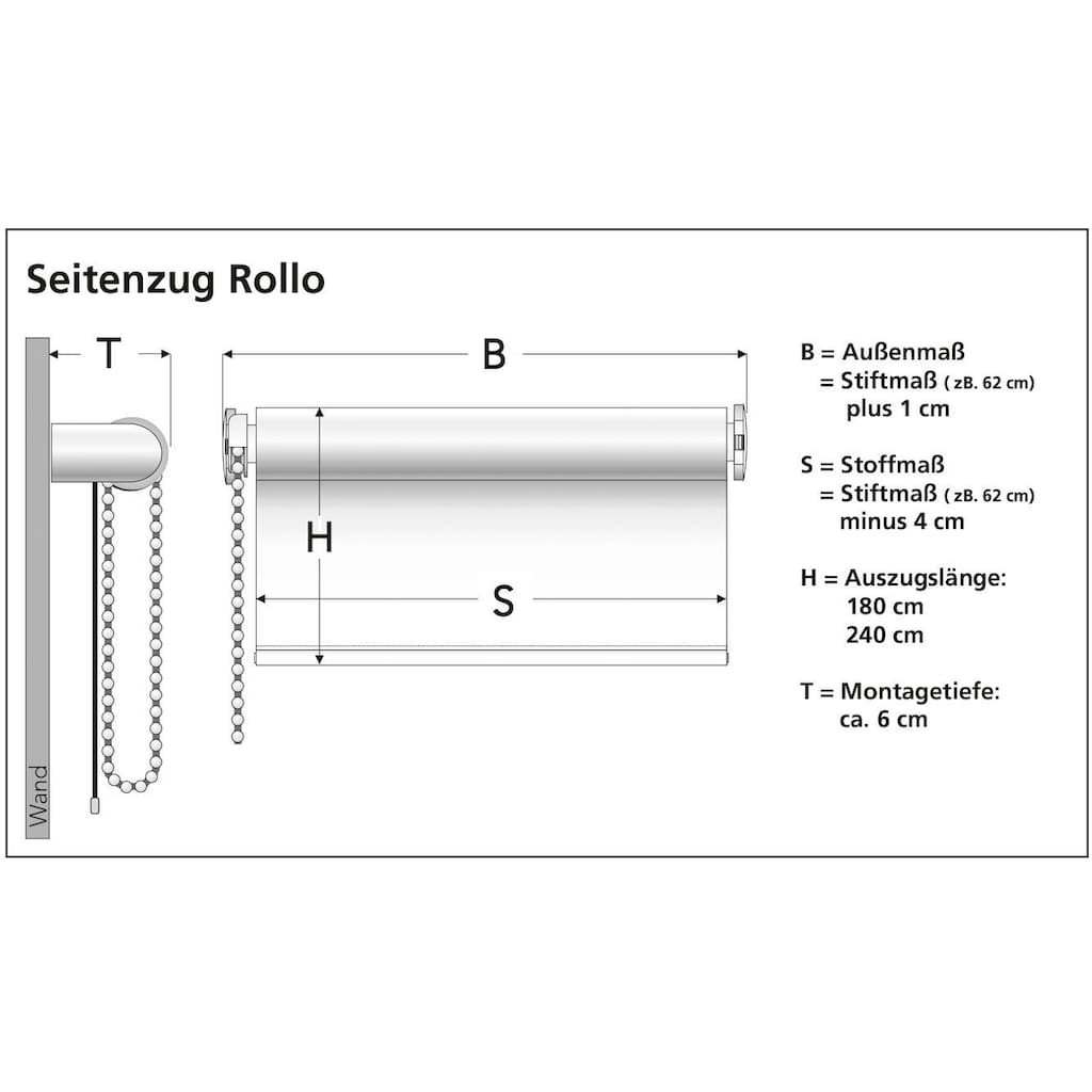 SCHÖNER WOHNEN-Kollektion Seitenzugrollo »Kettenzugrollo Verdunklung«, verdunkelnd, freihängend