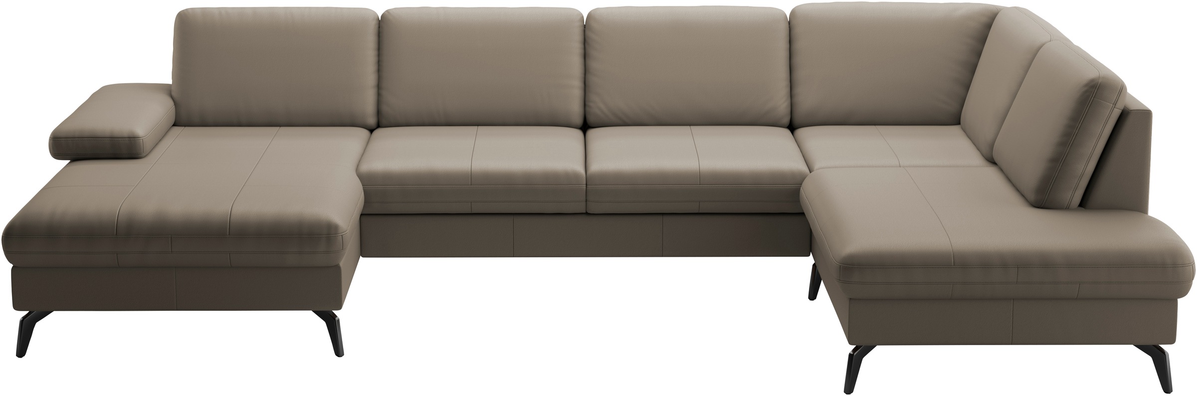 sit&more Wohnlandschaft »Morris U-Form, inkl. Sitztiefenverstellung«, wahlweise mit Armteilverstellung, Bettfunktion & Bettkasten