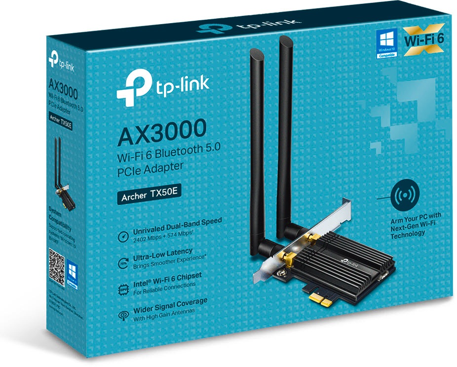 TP-Link Modulkarte »Archer TX50E AX3000 Wi-Fi 6 BT 5.0 PCI Express Adapter«