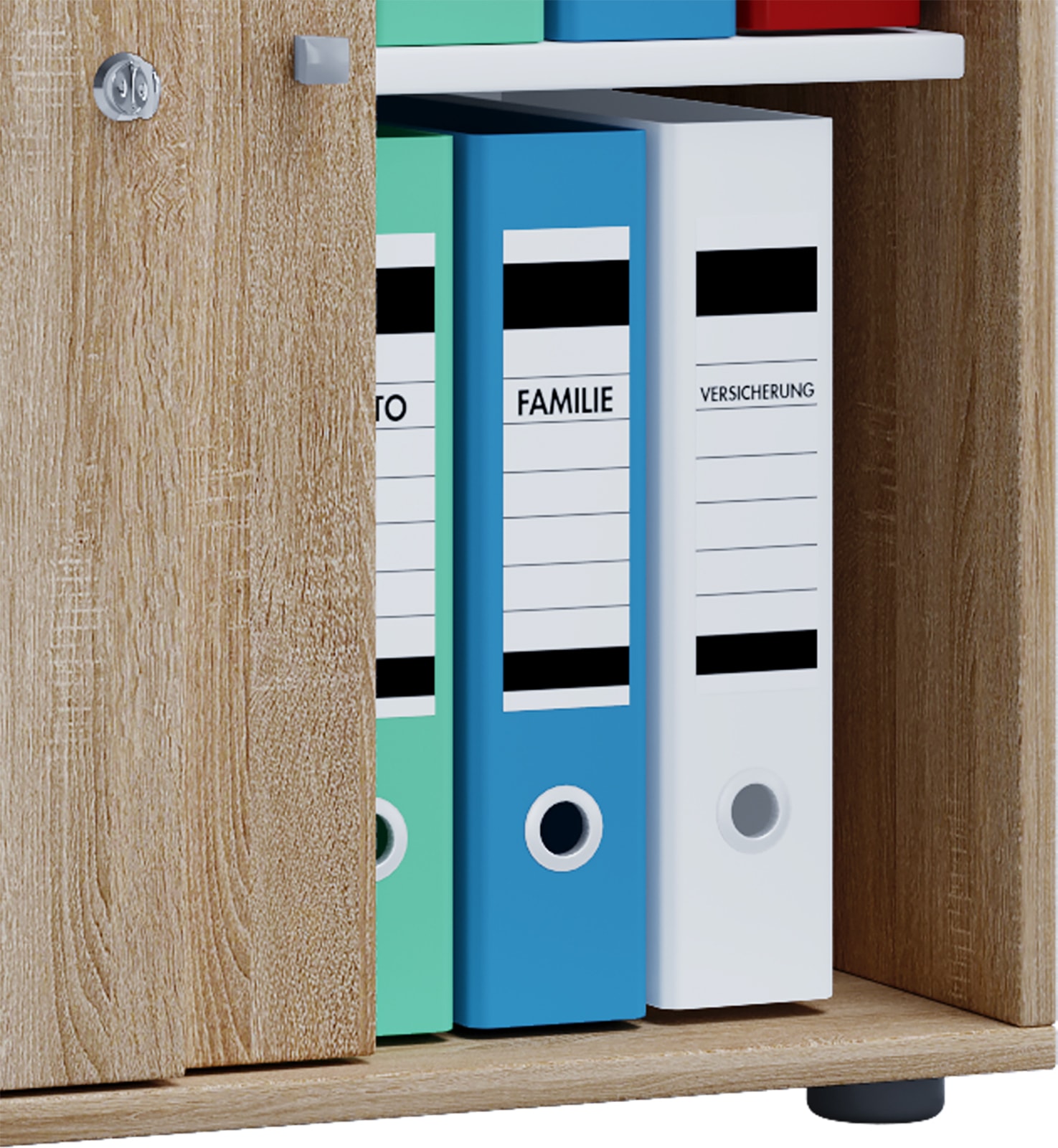 VCM Aktenschrank »VCM Büroschrank mit 2 Fächern | moderner Aktenschrank mit Schiebetüren | Maße ca. B. 70 x H. 73 x T. 37 cm ¿ Lona 2-Fach«, (1 St.)