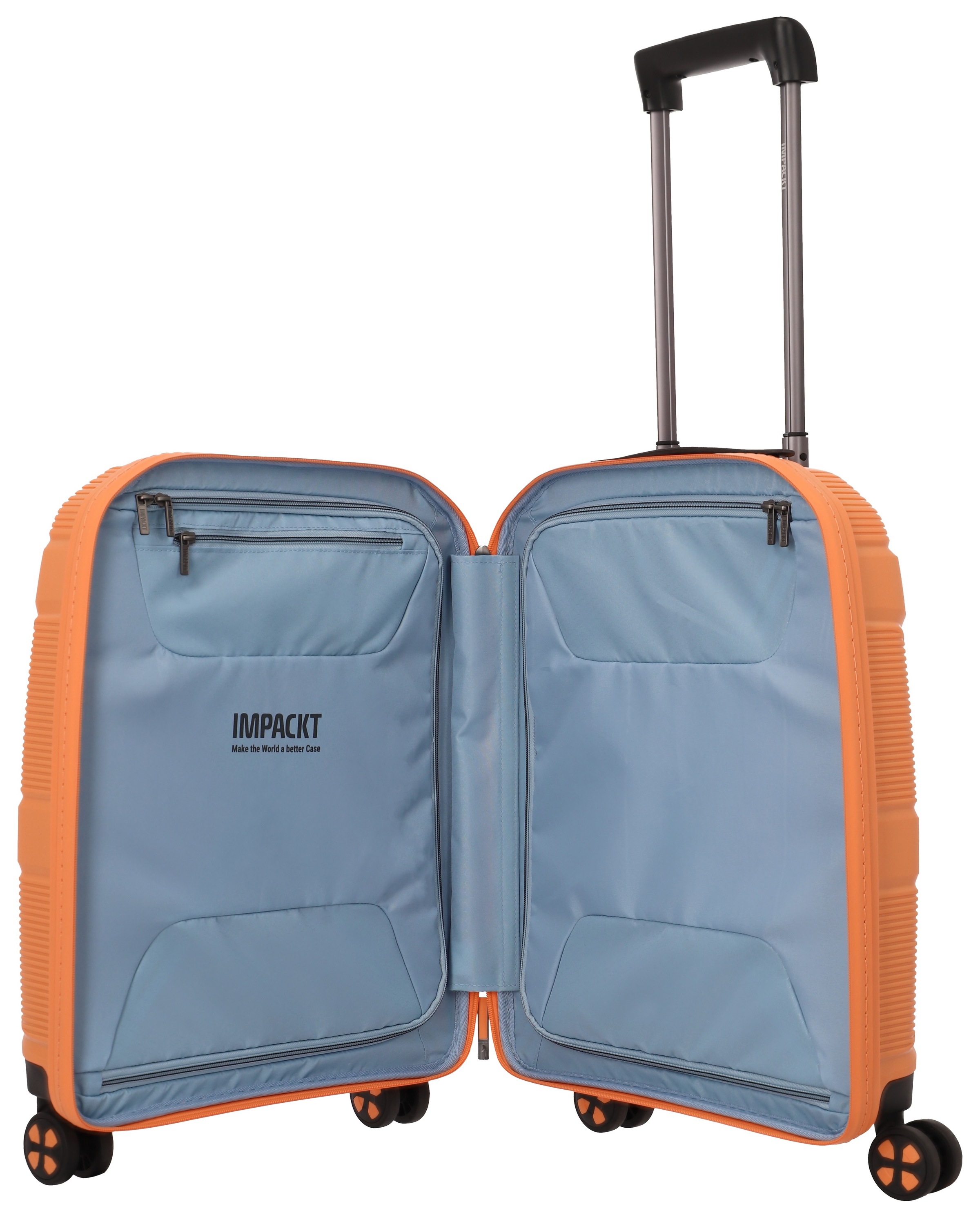 Thumbnail - IMPACKT Hartschalen-Trolley "IP1, verschiedene Größen und Farben" 38 l 4 Rollen Hartschalen-Koffer vegan Koffer Reisegep...