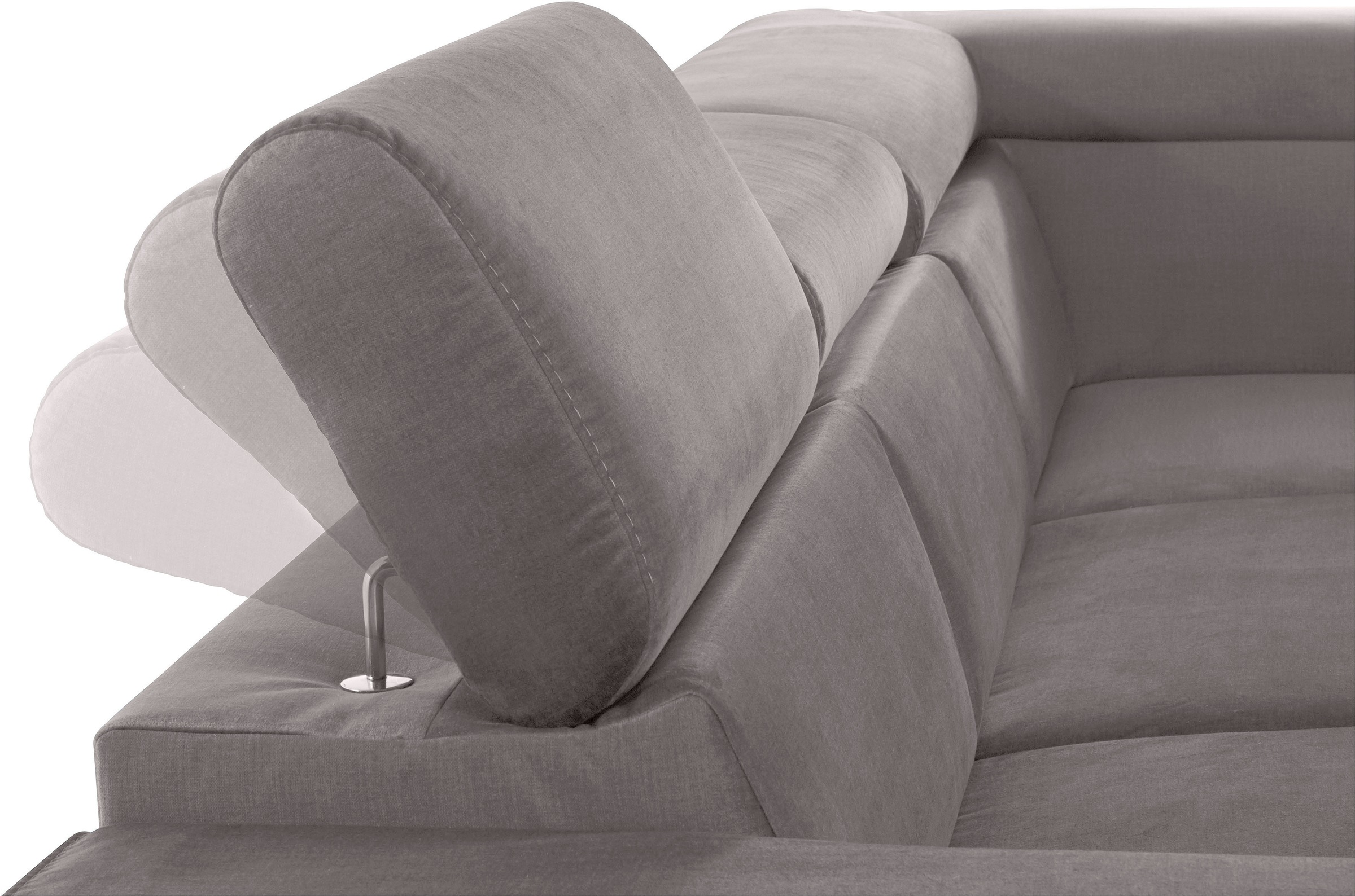 COTTA Ecksofa »Morven L-Form« wahlweise mit Bettfunktion, Bettkasten & Wireless-Charger