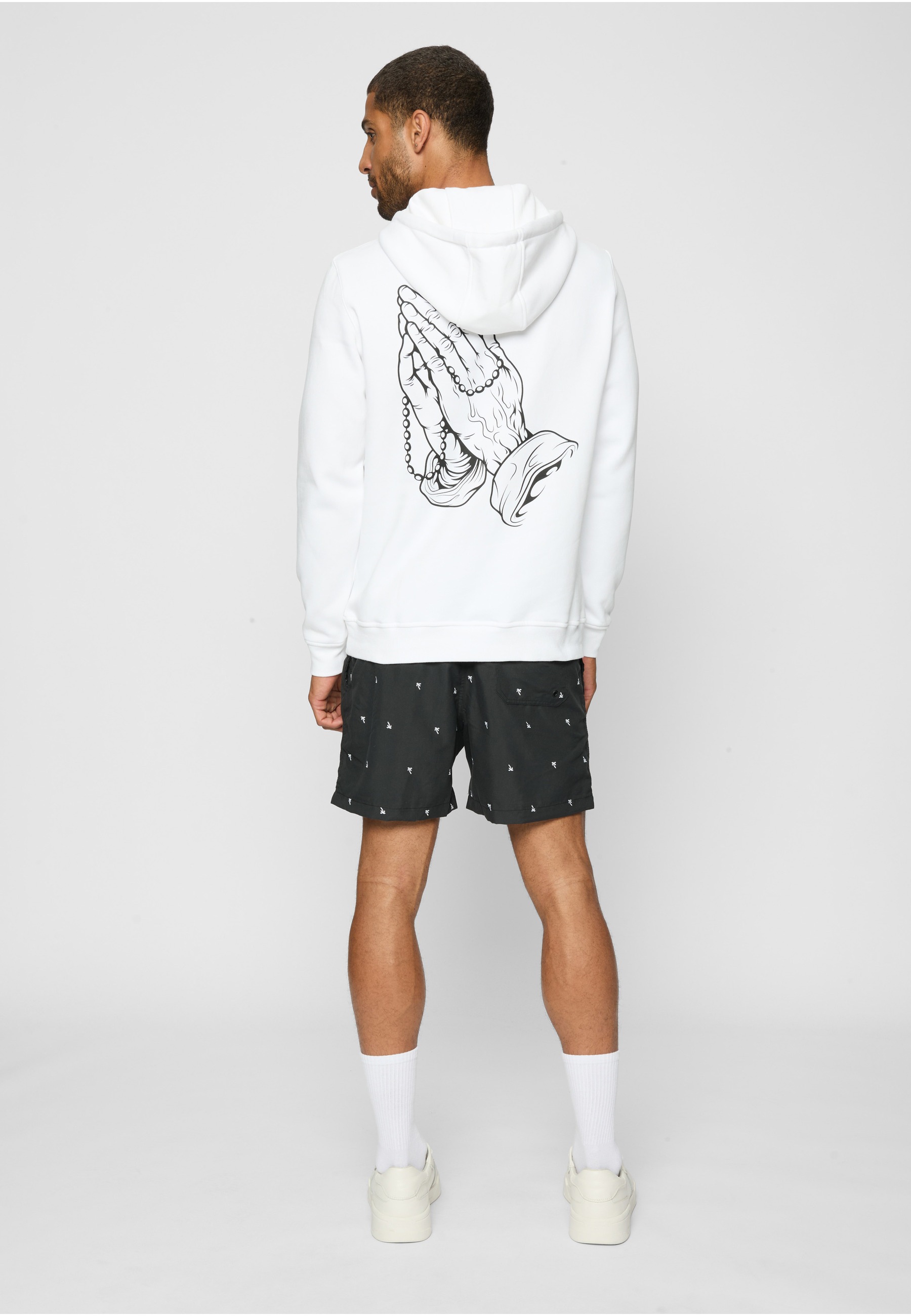 MisterTee Rundhalspullover »MisterTee Herren Pray Hands Hoody« 1 Stk.