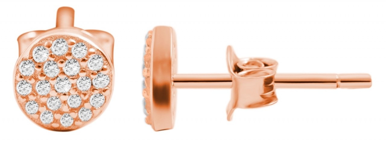 Paar Ohrhänger ADELIA´S "Damen Ohrstecker aus 925 Sterling Silber und Zirkonia Ø 6 mm", silber, Ohrringe, Damen, Damen, Silber 925 (Sterlingsilber)
