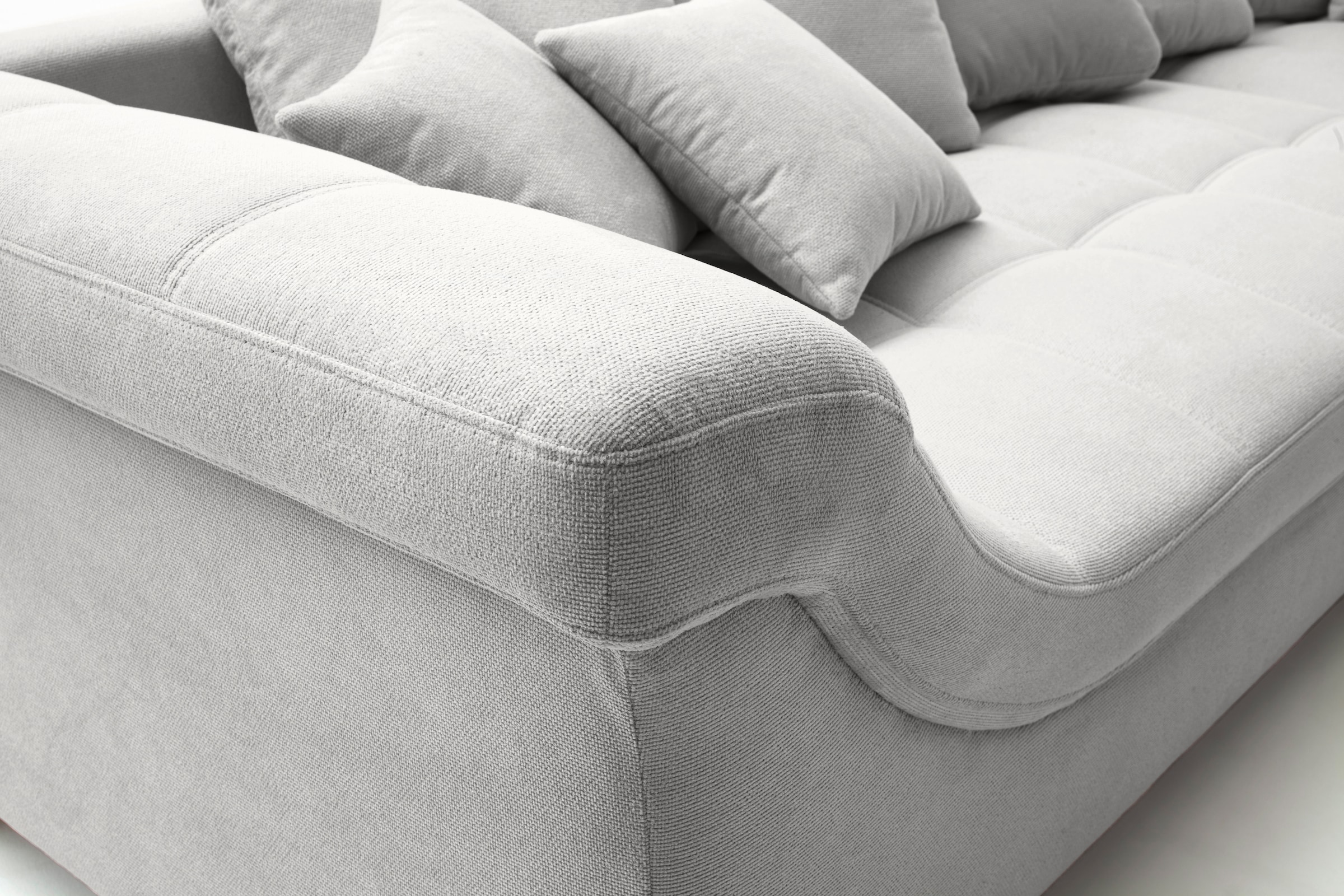 Mr. Couch Ecksofa »Bologna, L-Form, mit Holzfüßen«, wahlweise mit Kaltschaum