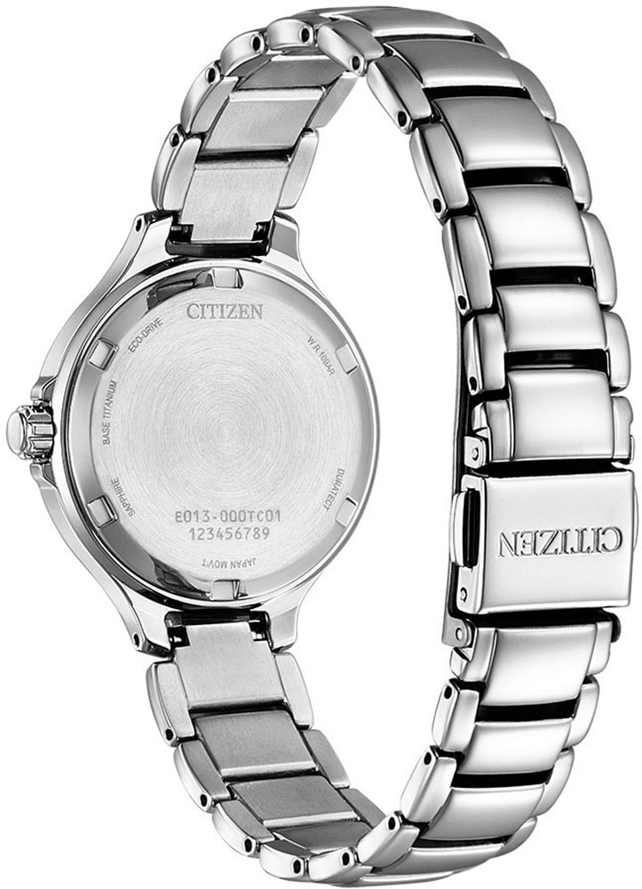 Citizen Titanuhr, Armbanduhr, Damenuhr, Solar, Titanarmband, Saphirglas