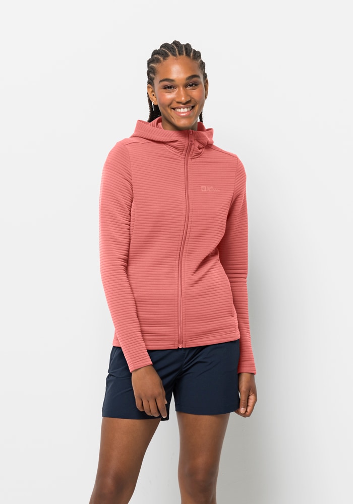 Jack Wolfskin Kapuzenfleecejacke "MODESTO HOODED JKT WOMEN", mit Kapuze