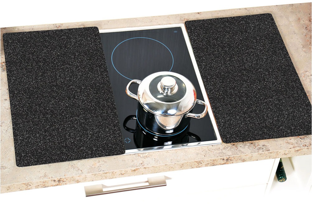 KESPER® Herdblende-/Abdeckplatte »Multi-Glasschneideplatte, Granit«, (1 tlg.), Maß der einzelnen Platte ca. 30 x 52 cm