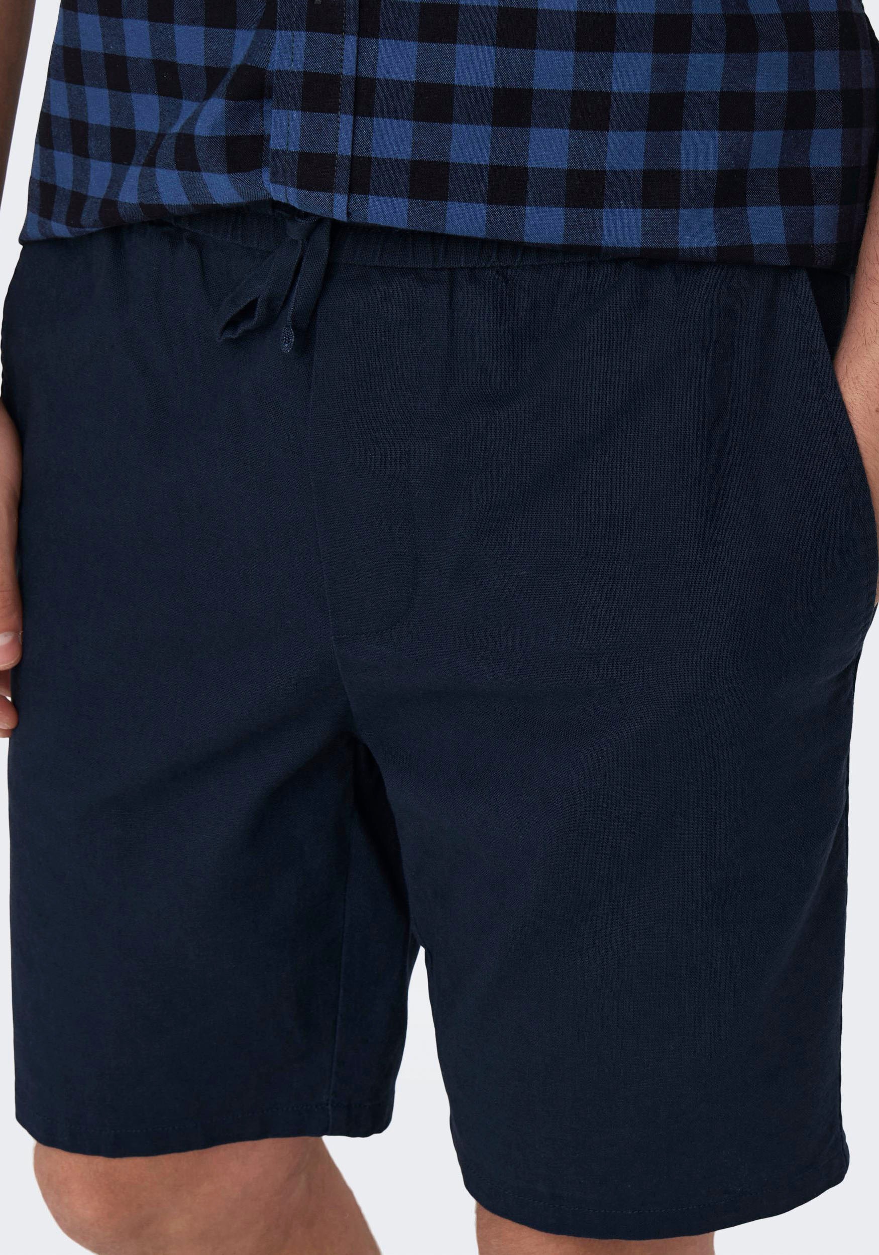 ONLY & SONS Shorts "ONSLINUS 0007 COT LIN SHORTS NOOS" günstig online kaufen