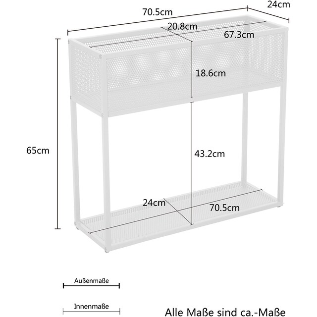 andas Konsole »Fency«, Pflanzenkasten aus Metall, 2 Einlegeböden, Design by Morten  Georgsen | BAUR