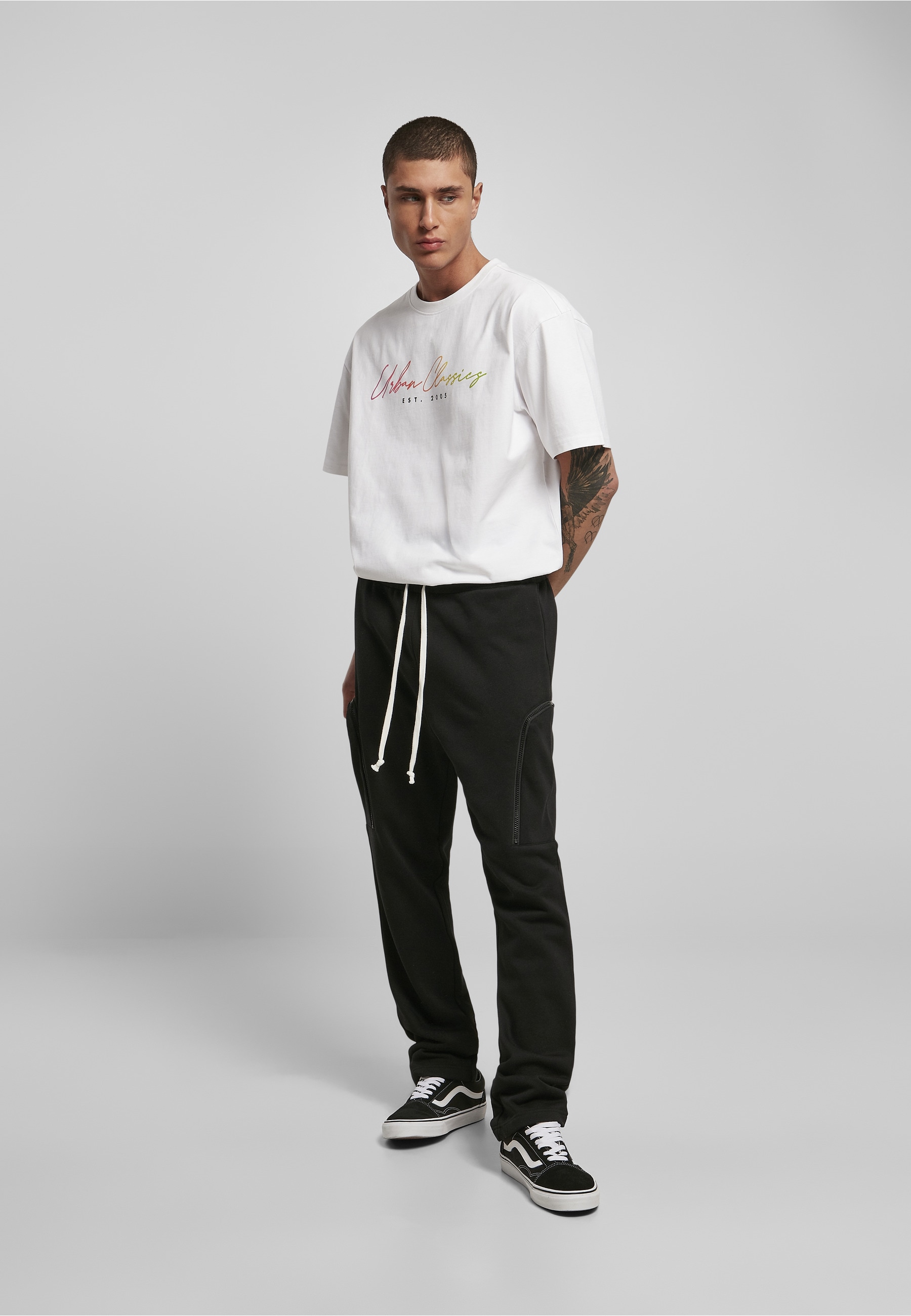 URBAN CLASSICS Cargohose »Urban Classics Herren Low Crotch Cargo Sweatpants«