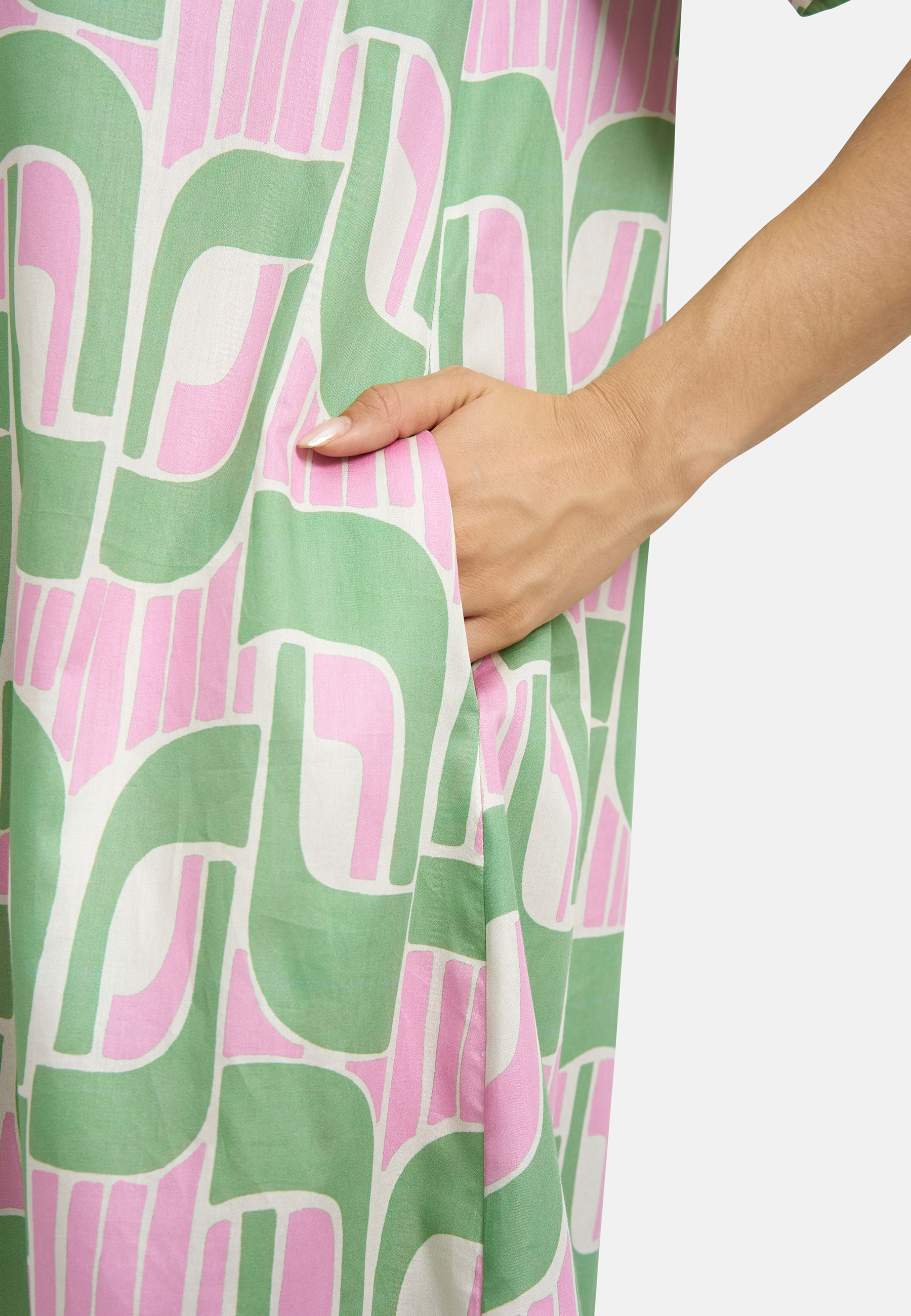 Milano Italy Sommerkleid Eingrifftaschen mit Eingrifftaschen & Seitenschlitze