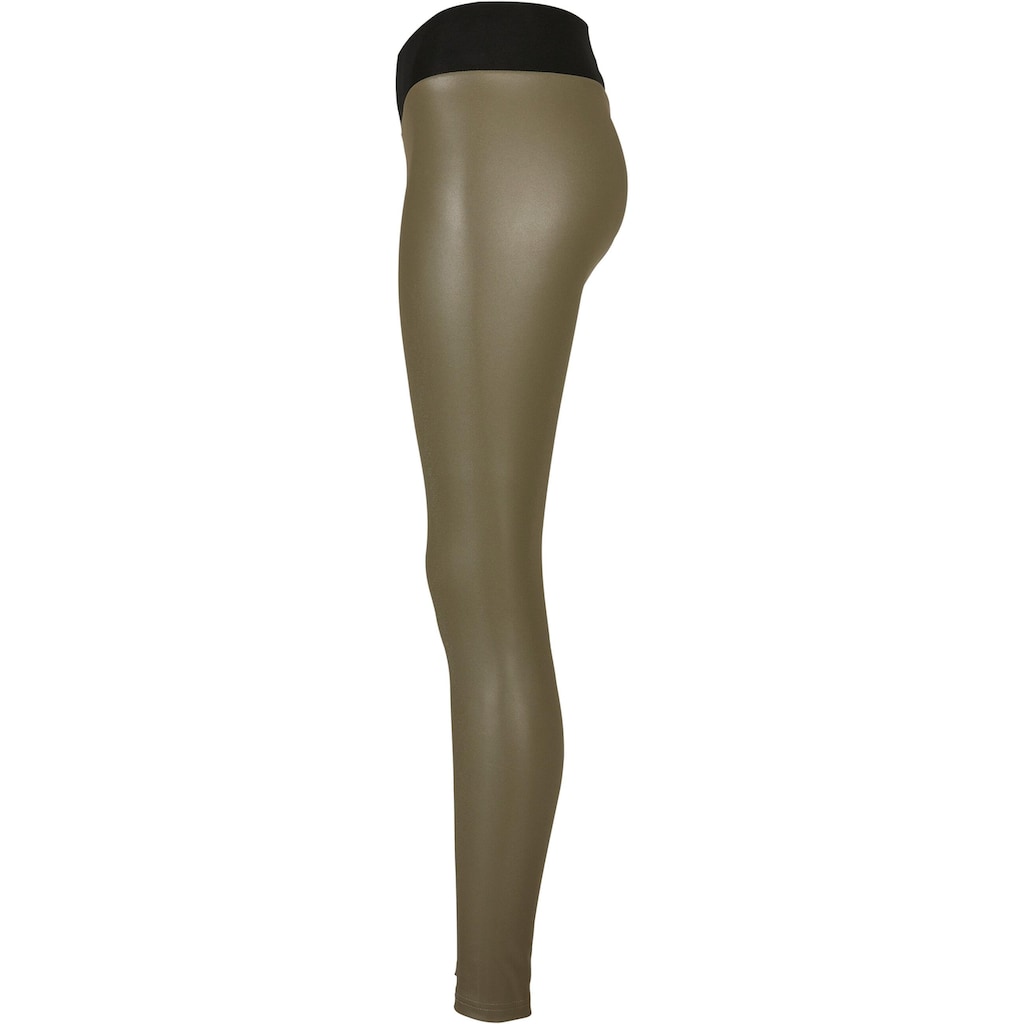 URBAN CLASSICS Leggings »Urban Classics Damen Ladies Faux Leather High Waist Leggings«, (1 tlg.)