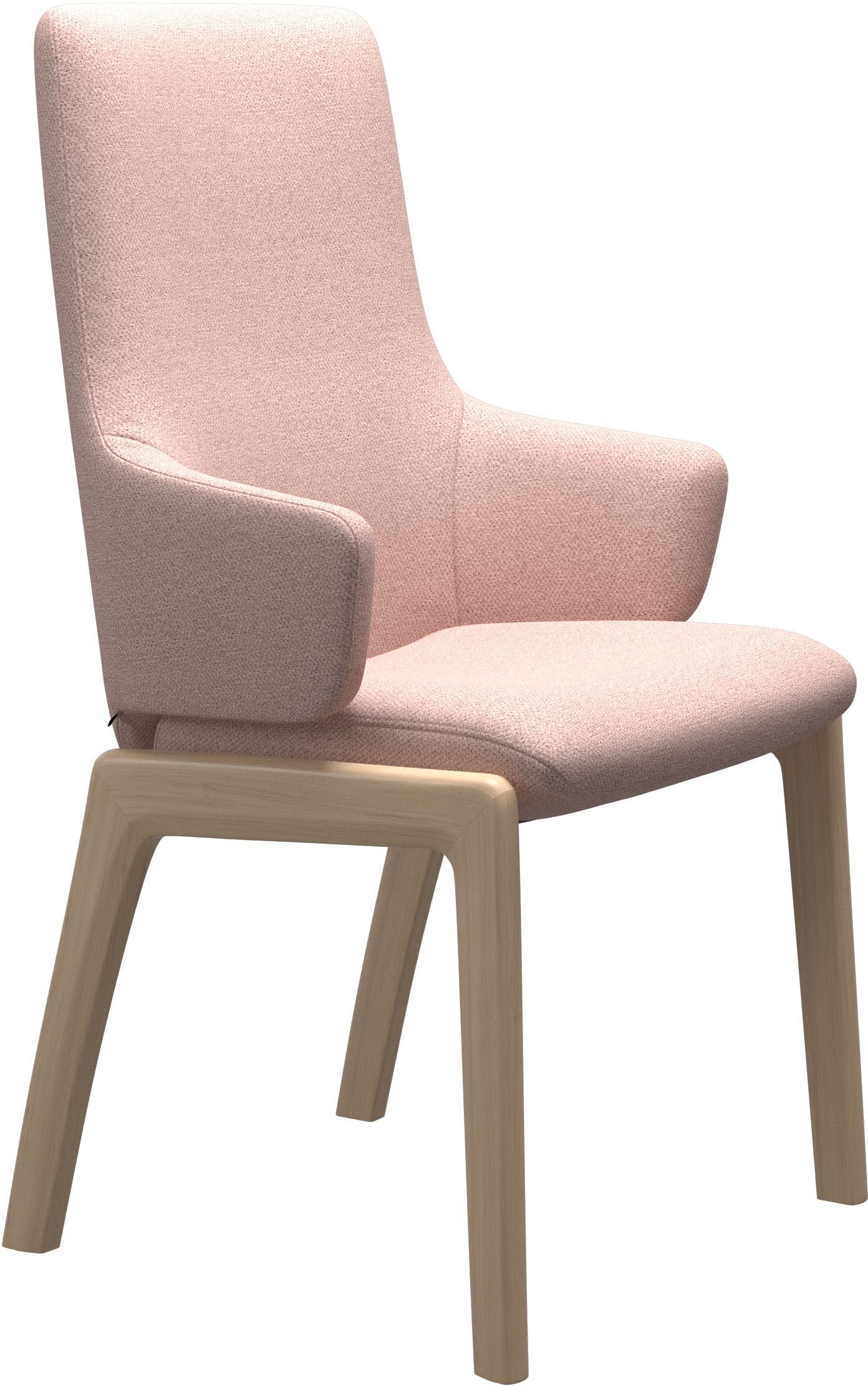 Stressless® Polsterstuhl »Laurel«, ROHLEDER Stoff Q2 FARON, High Back mit Armlehne, Größe L, mit abgerundeten Beinen in Schwarz