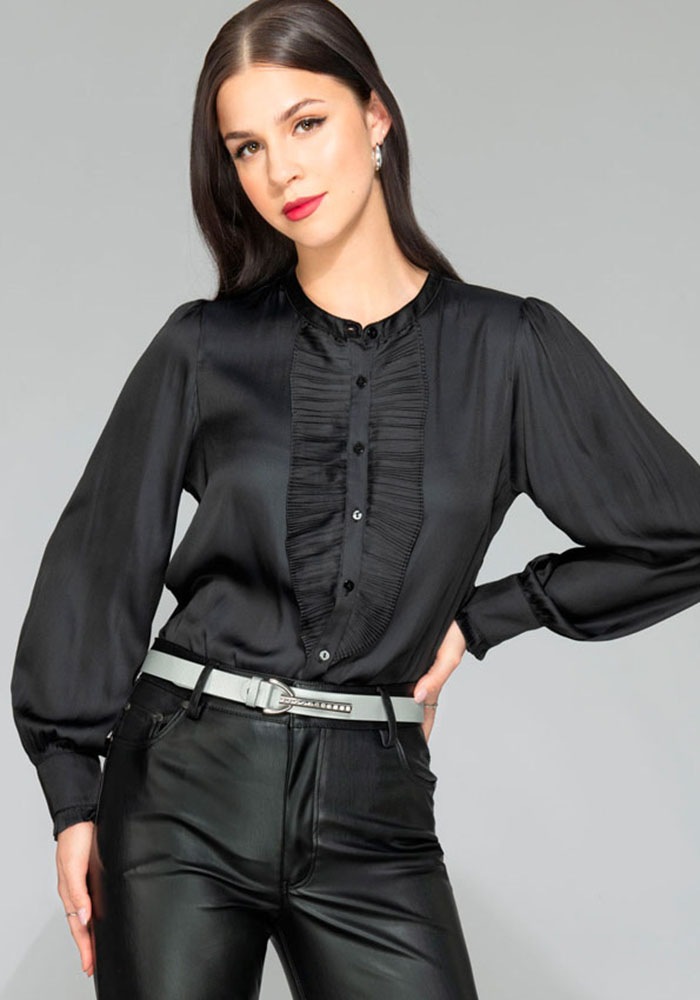 Silbergift Ledergürtel, Metallic-Look, mit Strass-Steinen besetzt, Logo-Pin günstig online kaufen