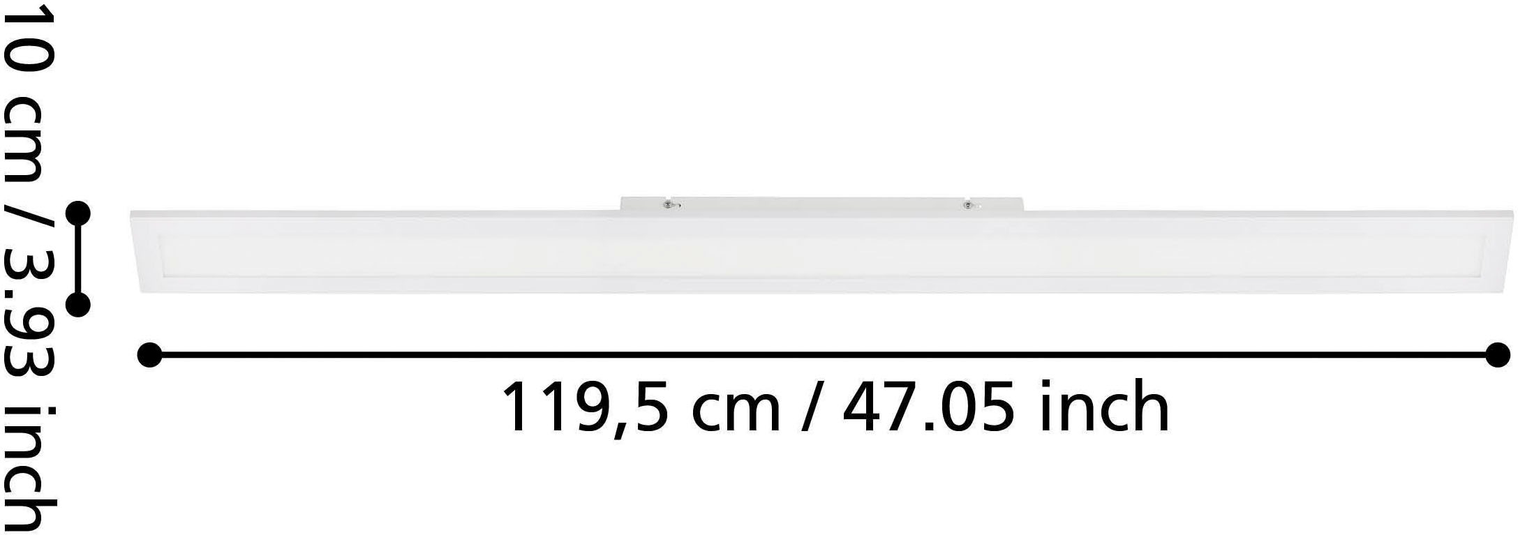 EGLO Deckenleuchte »Salobrena 1 Deckenlampe, LED-Panel, Kunststoff und Aluminium, Lampe« LED-Modul 1 Stk. Neutralweiß LED Panel, Deckenlampe, Deckenbeleuchtung, Küchenlampe 120 x 10 cm